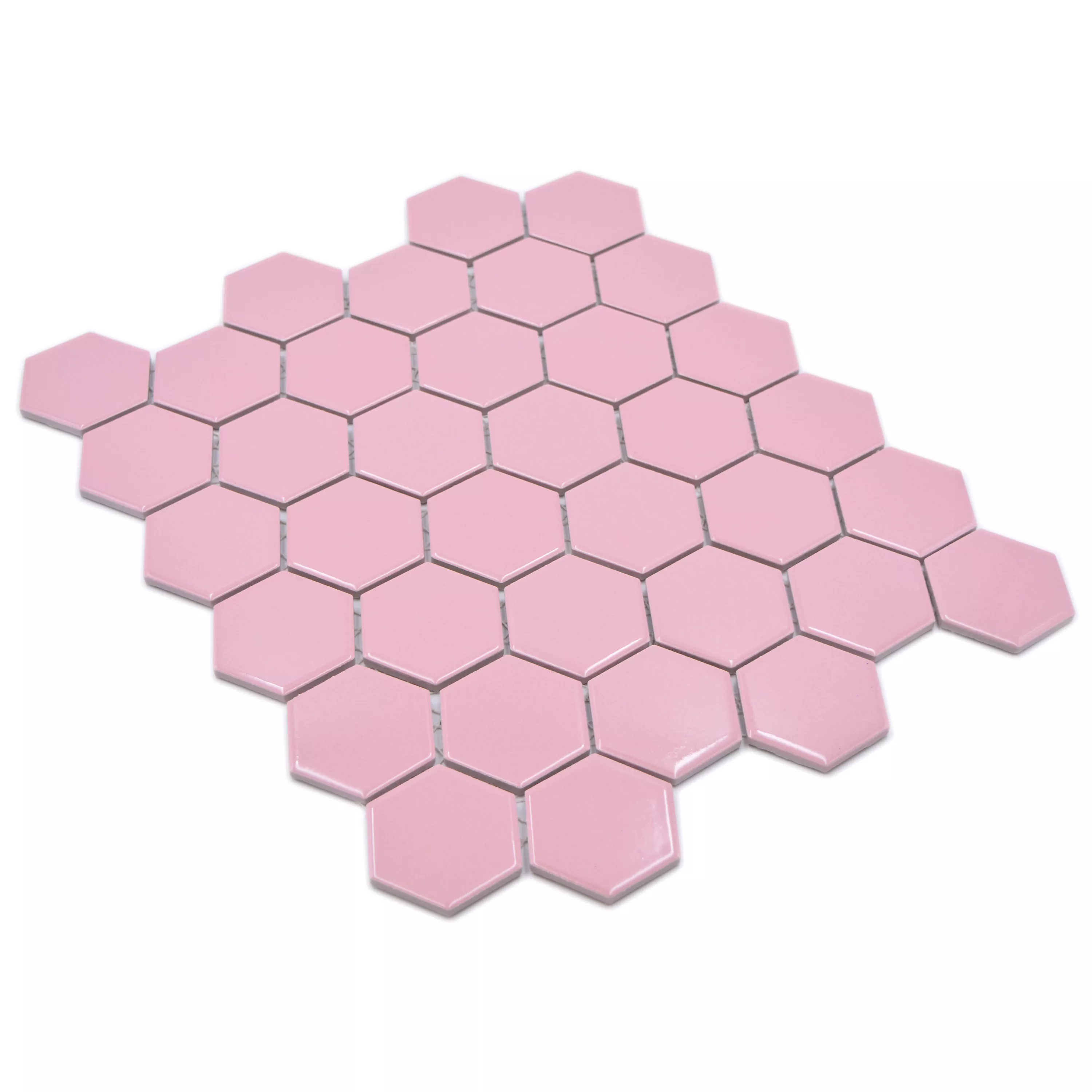 Sample van Keramiek Mozaïek Salomon Hexagon Rosa H51