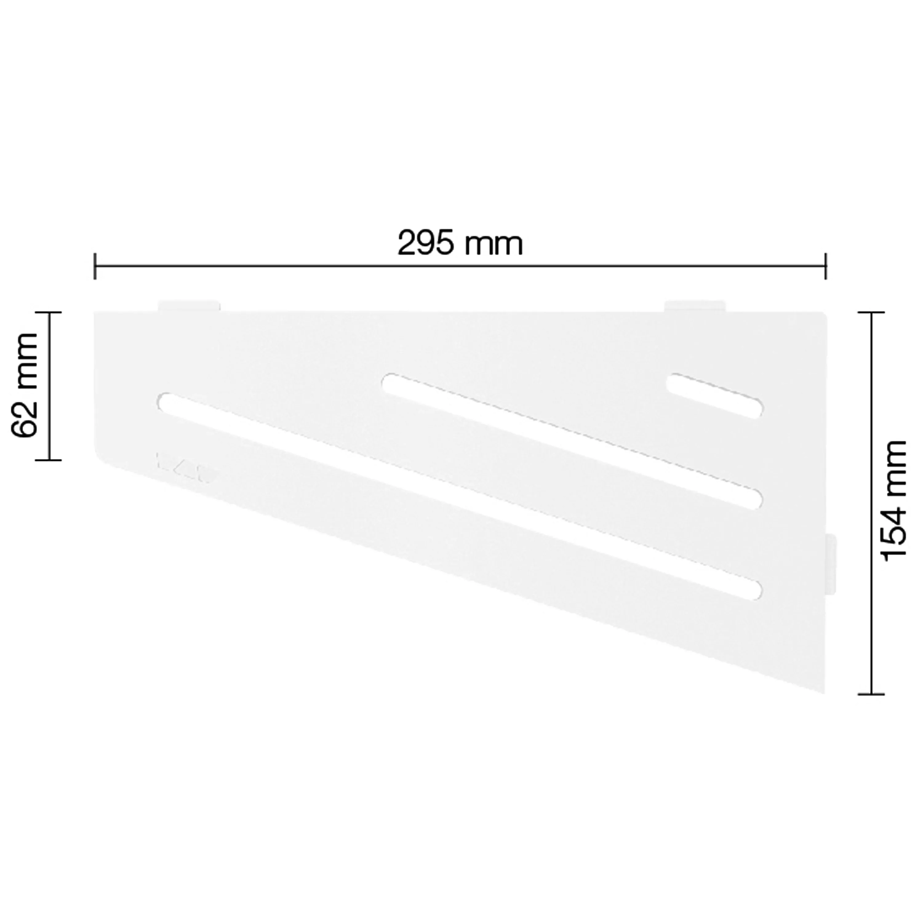 Wandplank doucheplank Schlüter vierkant 15,4x29,5cm Wave wit