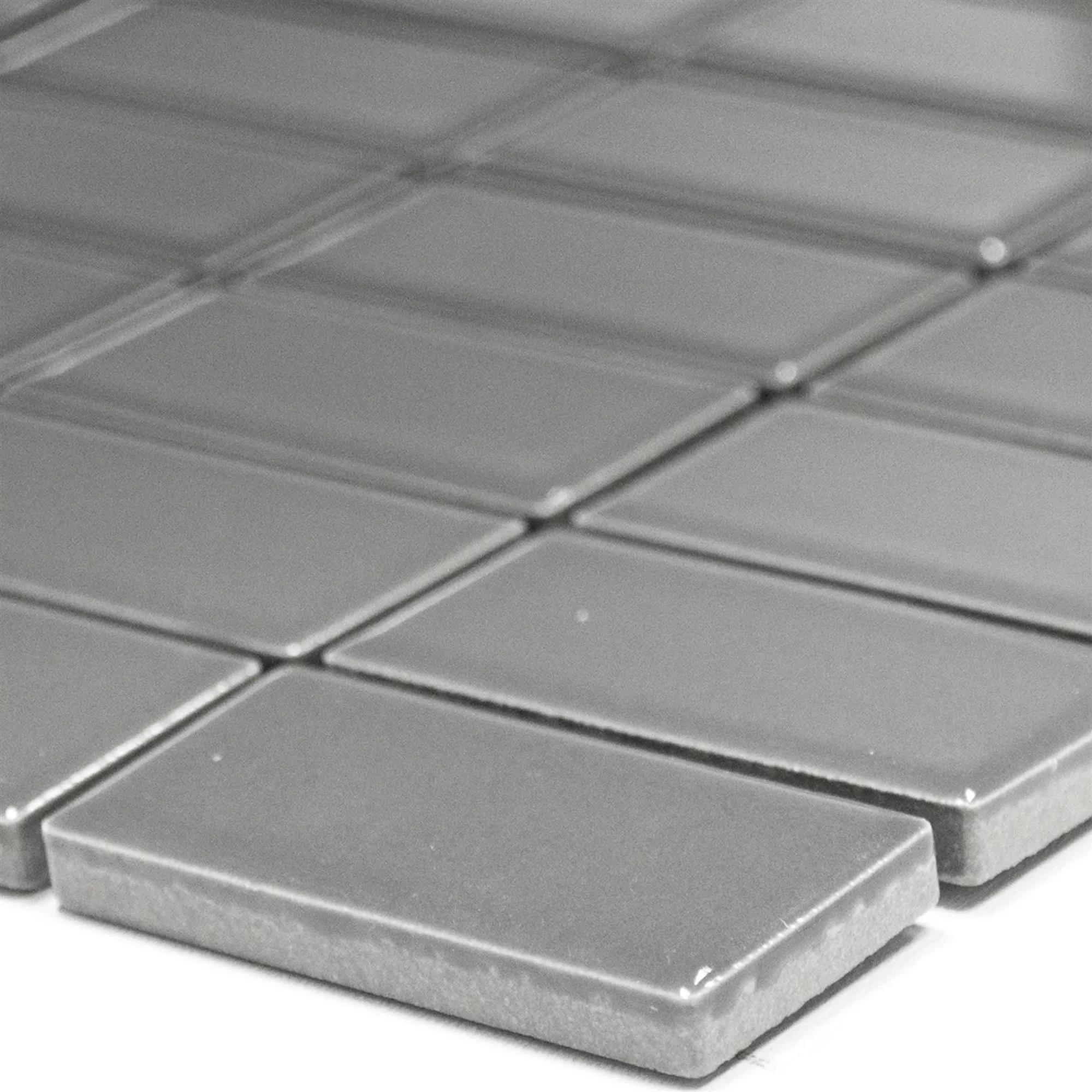 Céramique Mosaïque Carrelage Adrian Gris Mat Rectangle Céramique Mosaïque Carrelage Adrian Gris Mat Rectangle