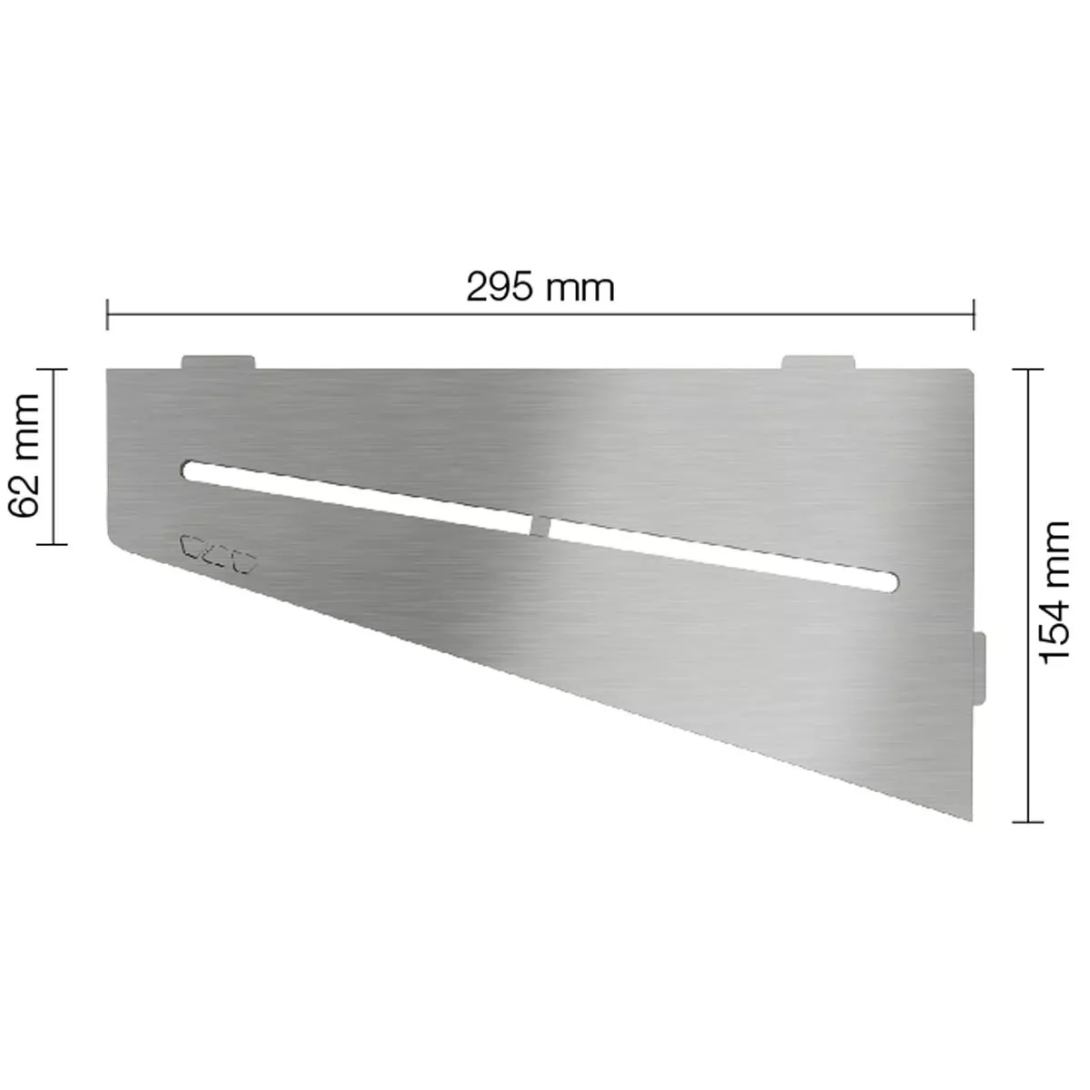 Etagère murale étagère de douche Schlüter carrée 15,4x29,5cm argent pur