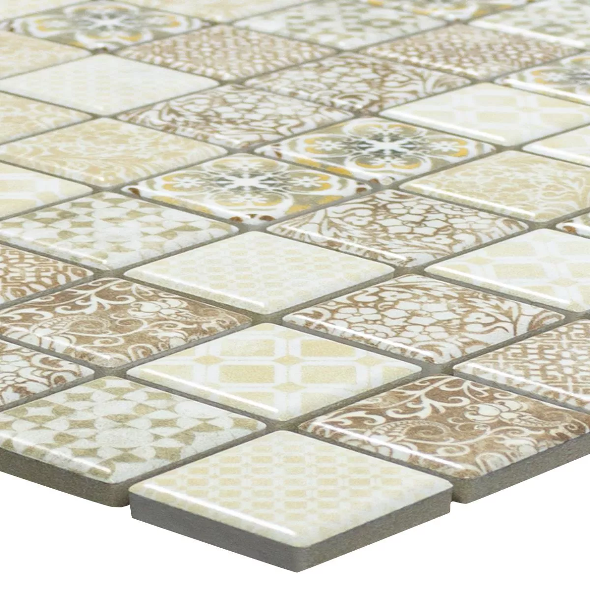 Céramique Mosaïque Carrelage Fiorenza Optique Rétro Beige