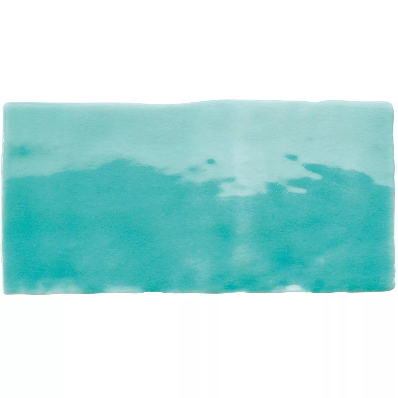 Sample Wandtegels Algier Handgemaakte 7,5x15cm Turquoise