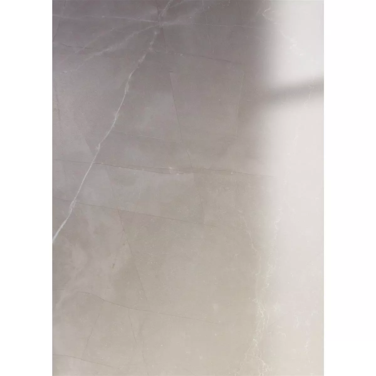 Bodenfliesen Manarola Marmoroptik Glänzend Poliert Grau 60x120cm