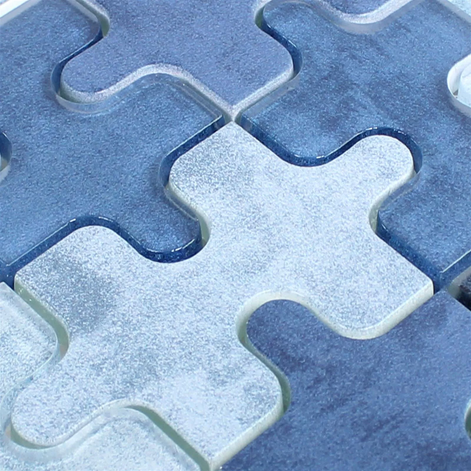 Sample Glasmozaïek Tegels Puzzle Blauw