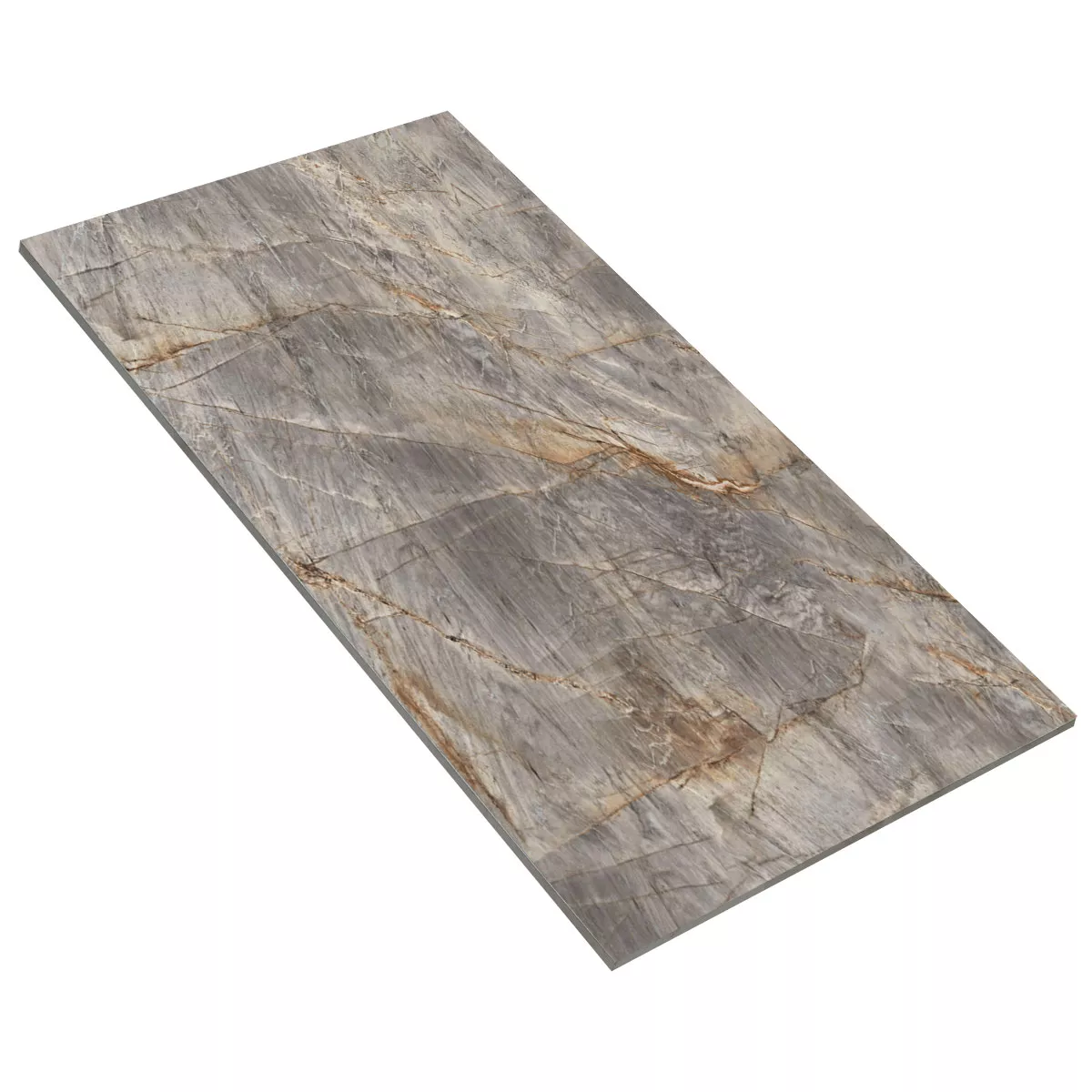 Carrelage Sol Et Mur Trentino Marbre Optique Poli Brillant Brillant Beige 60x120cm