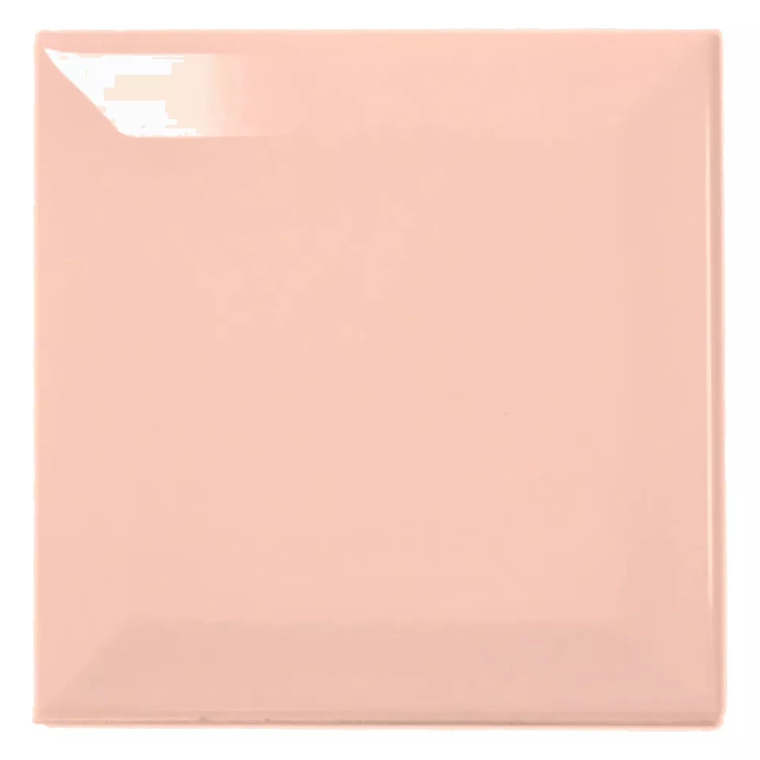 Carrelage métro Orange Brillant 10x10 cm Avec Facette Catarina Salmon