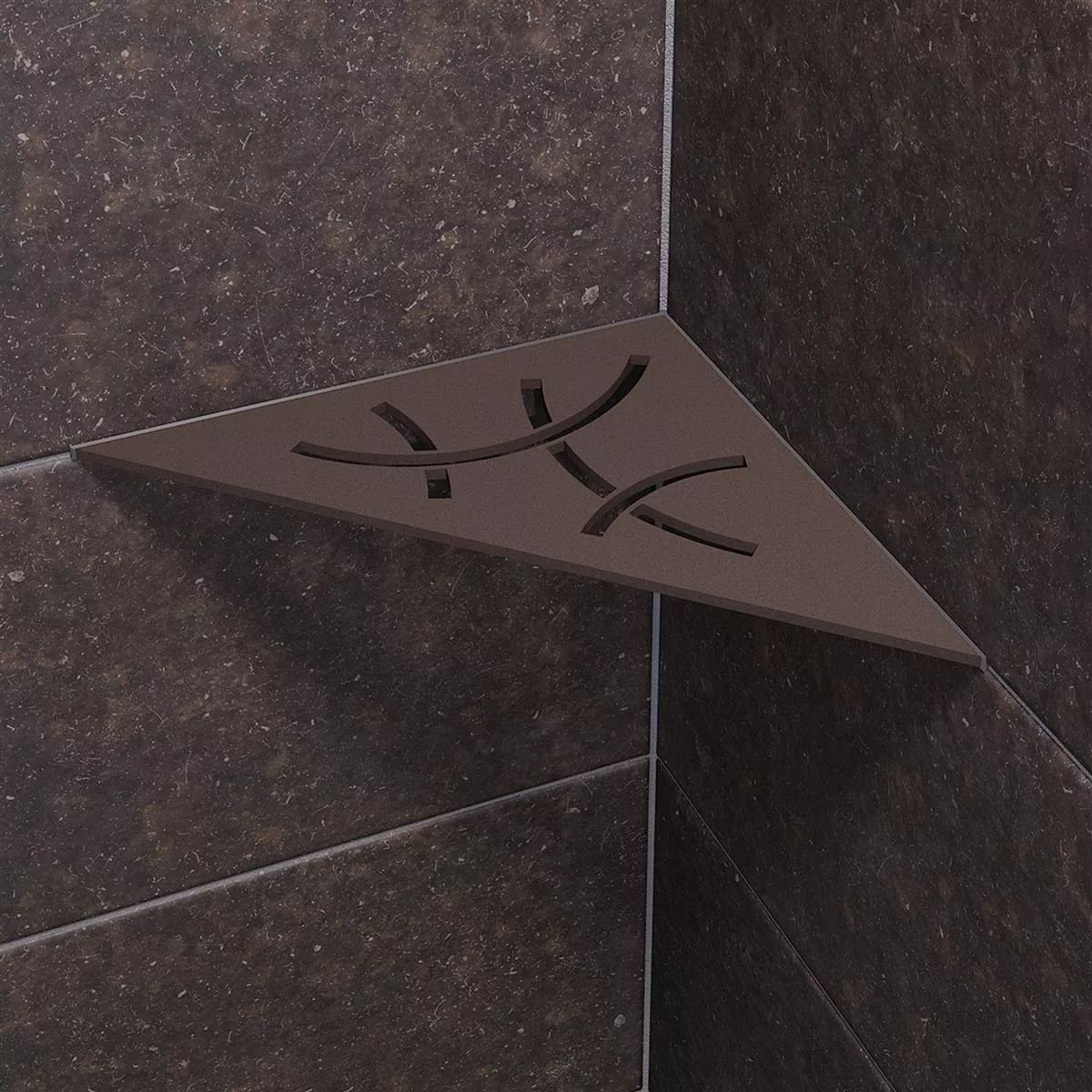 Schlüter wandplank driehoek 21x21cm Curve Brons