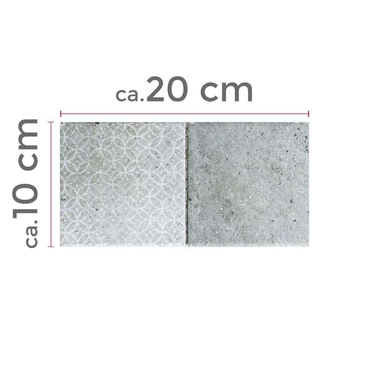 Sample Keramiek Mozaïektegels Campeche Cement Optic Grijs
