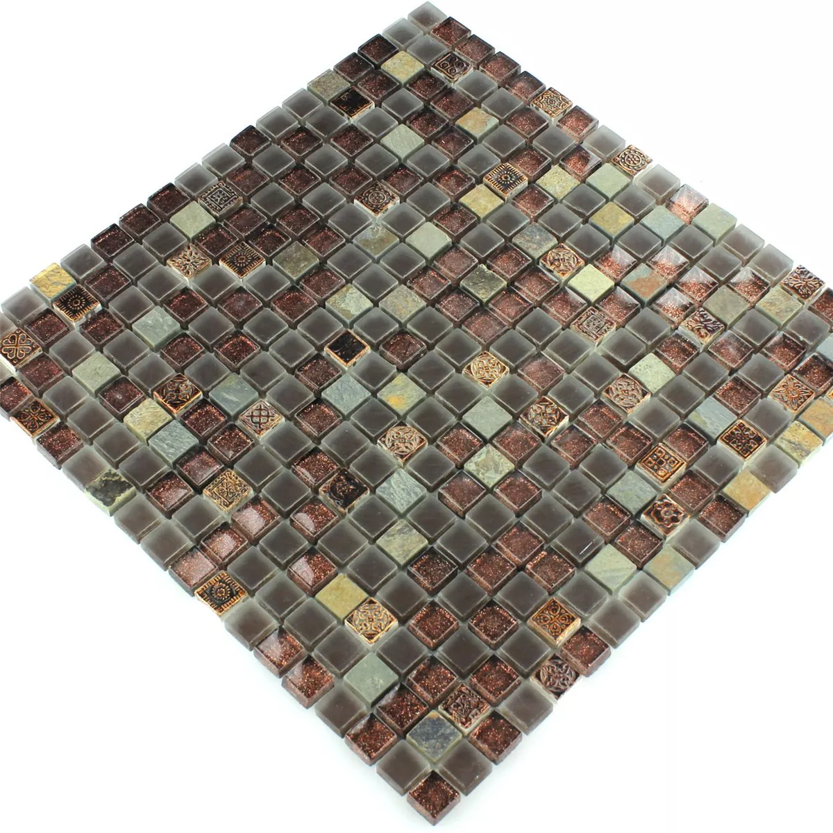 Mosaïque Verre Pierre Naturelle Luire 15x15x8mm