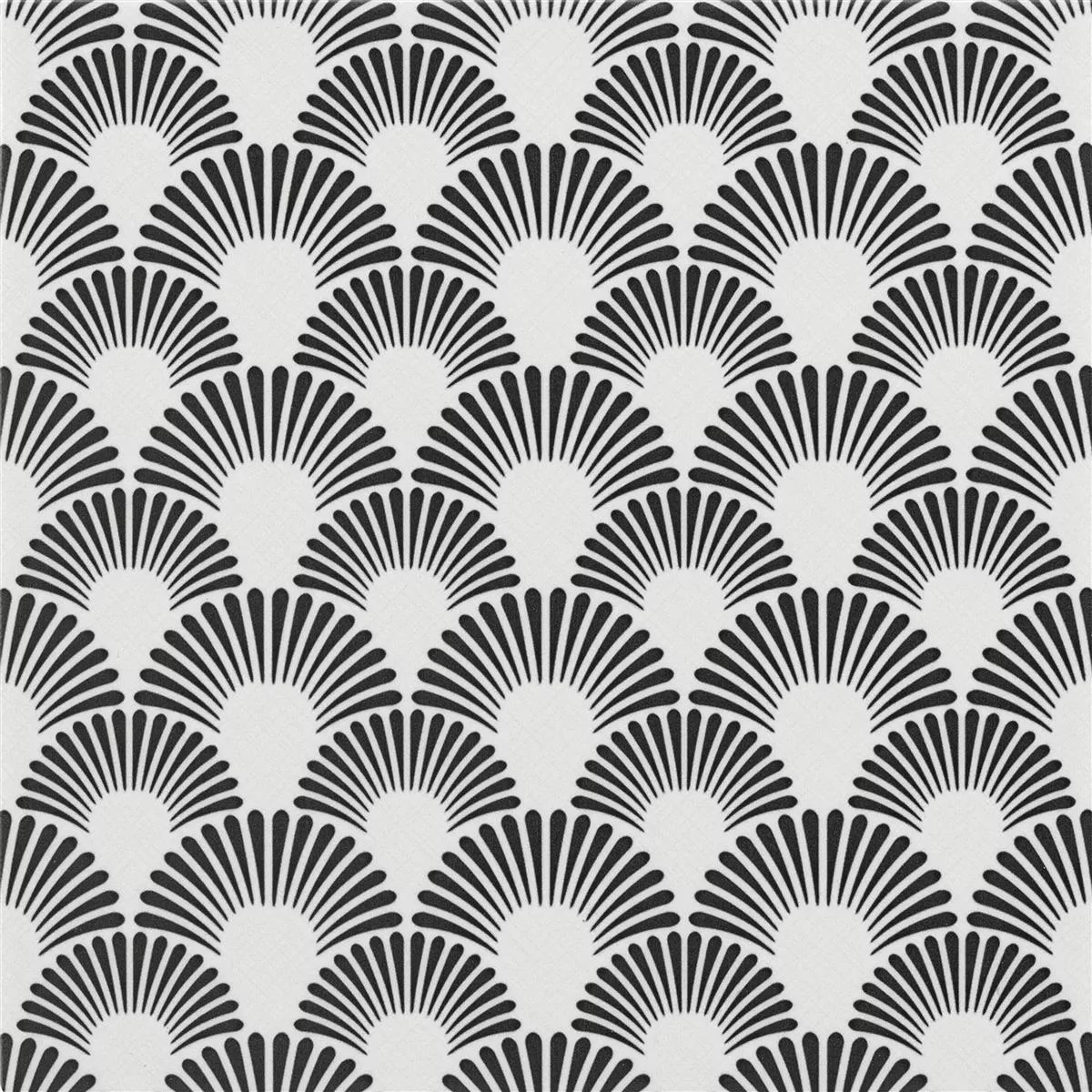 Échantillon de Carrelage Sol Et Mur Optique De Ciment Wildflower Noir Décor 18,5x18,5cm 