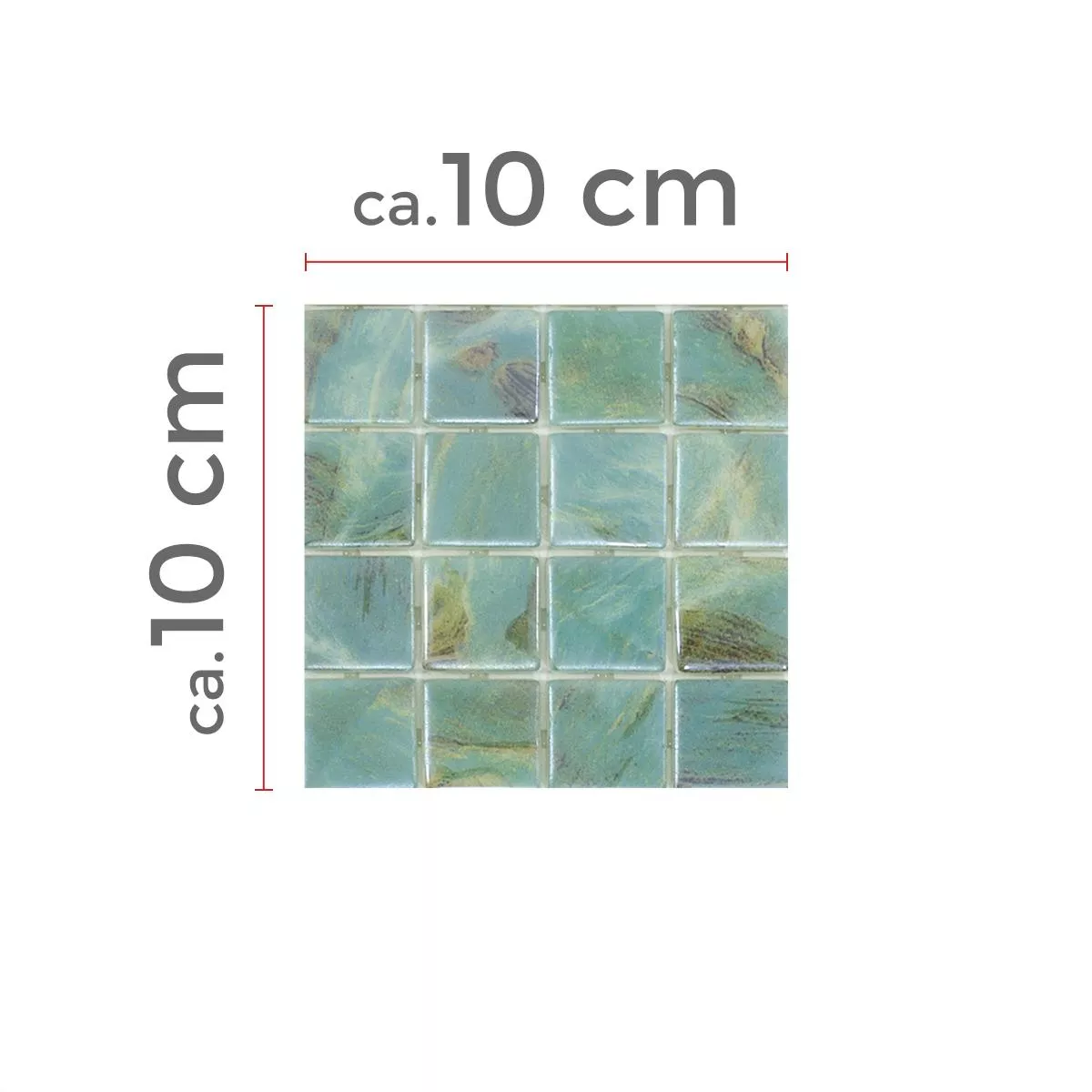 Échantillon Verre Piscine Mosaïque Alassio Turquoise 25