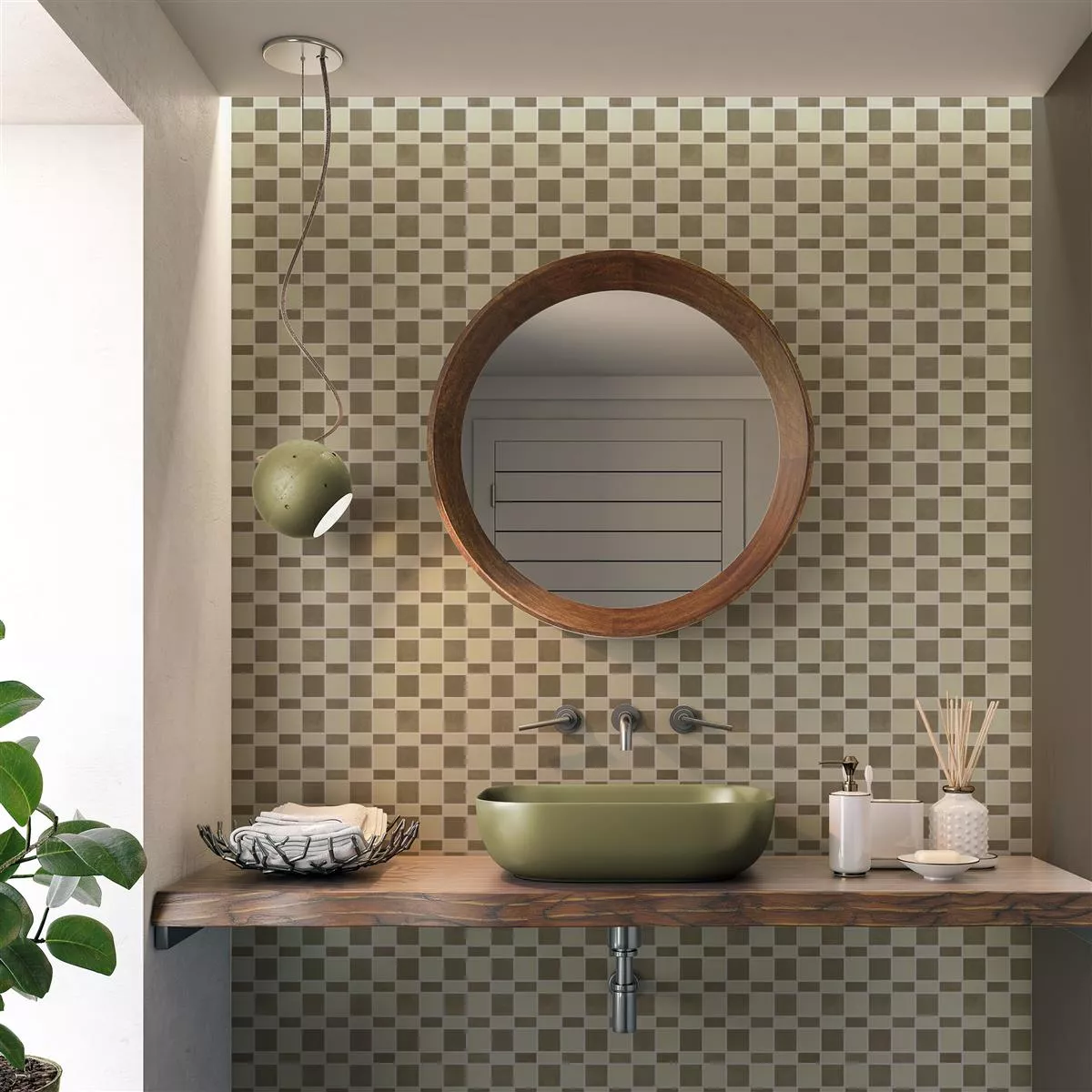 Échantillon Céramique Mosaïque Carrelage Kanorado Beige Mix