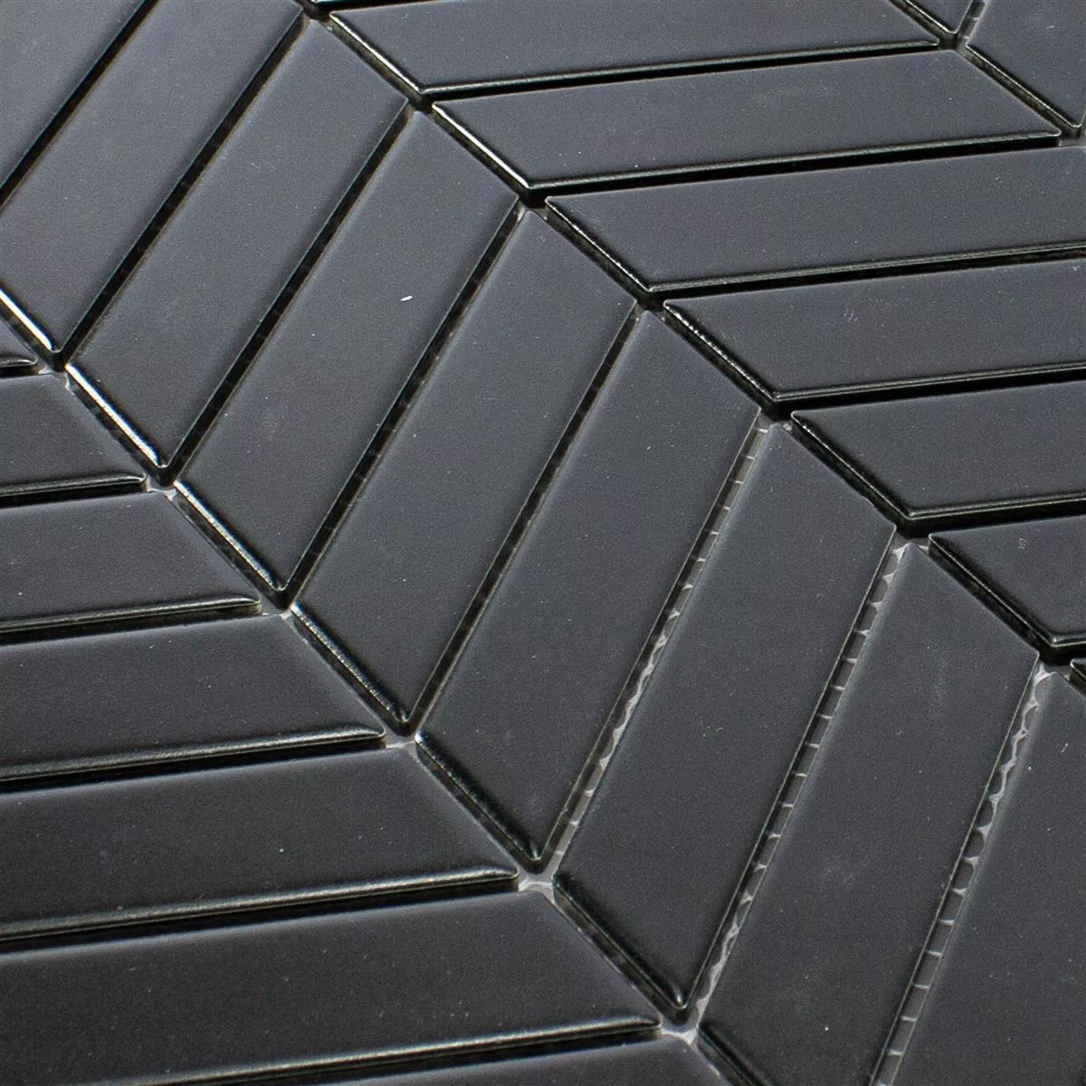 Échantillon Céramique Mosaïque Carrelage Elbistan Noir Mat