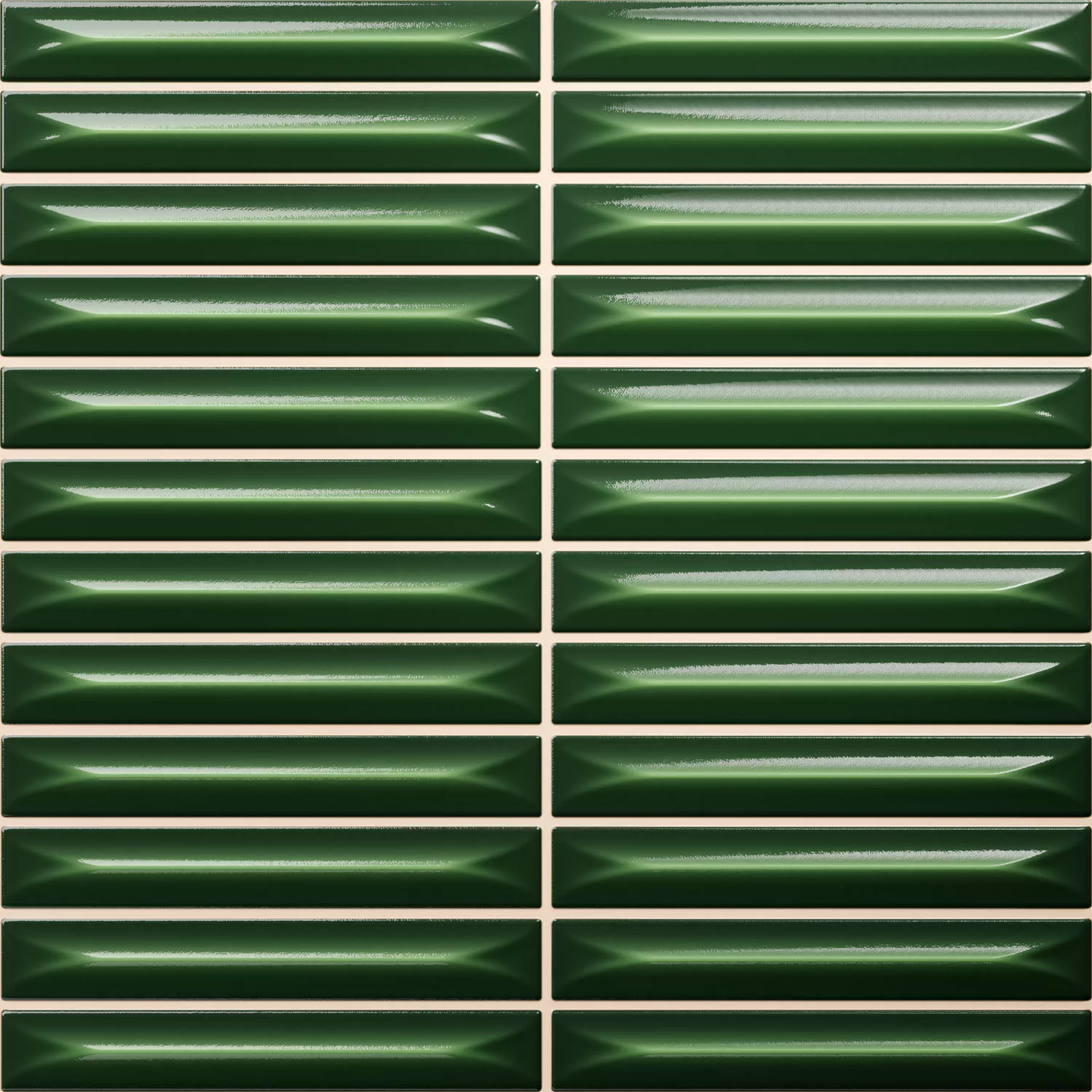 Bevel Victoriaans Groen Glanzend Brick 20x20 cm