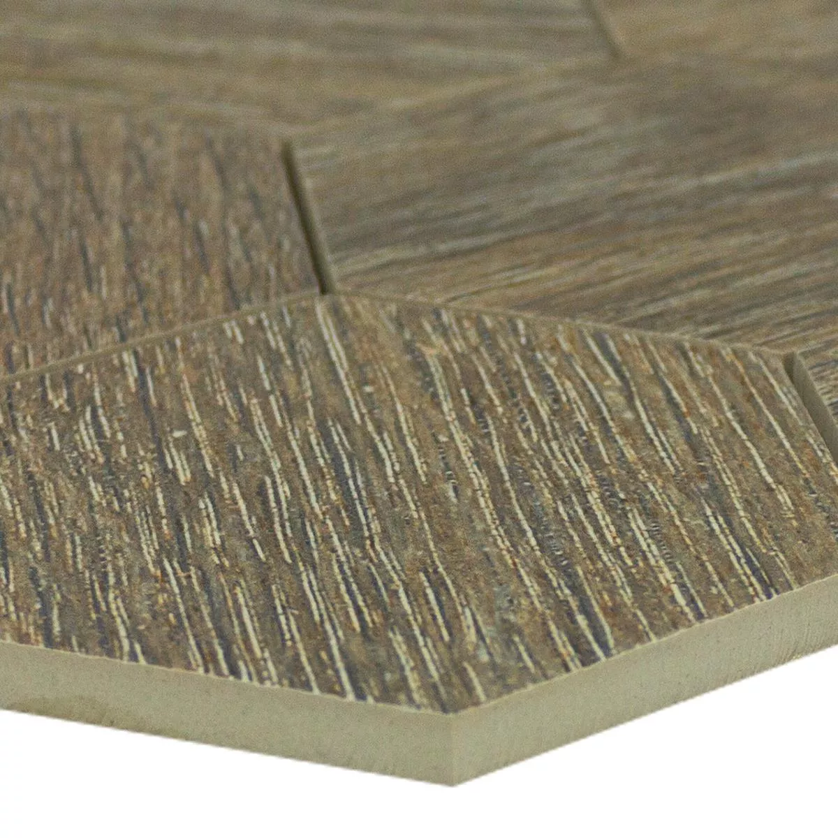Grès Cérame Pleine Masse Mosaïque Carrelage Hexagone Straubing Brun