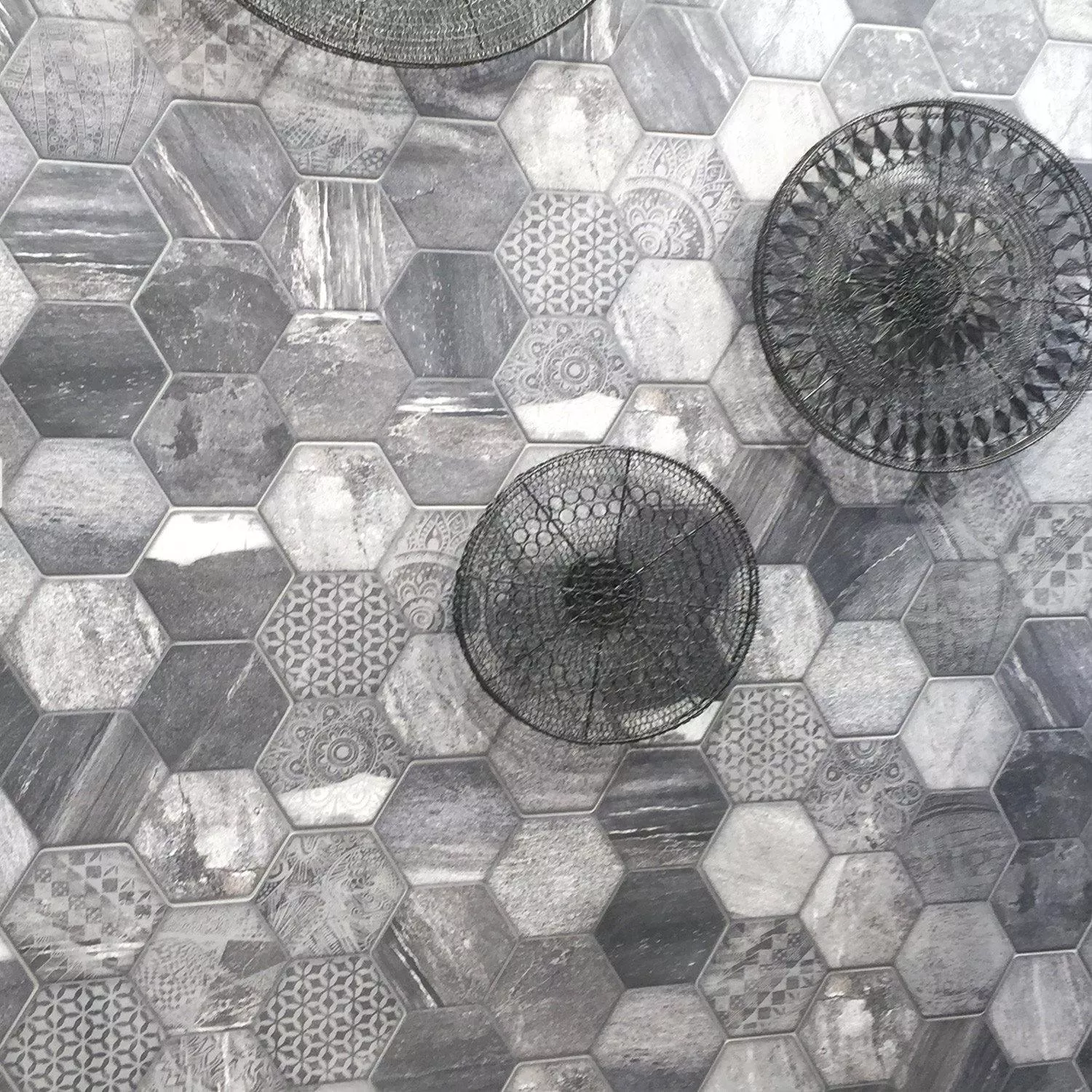 Échantillon Carrelage Sol Hexagone 45x45cm