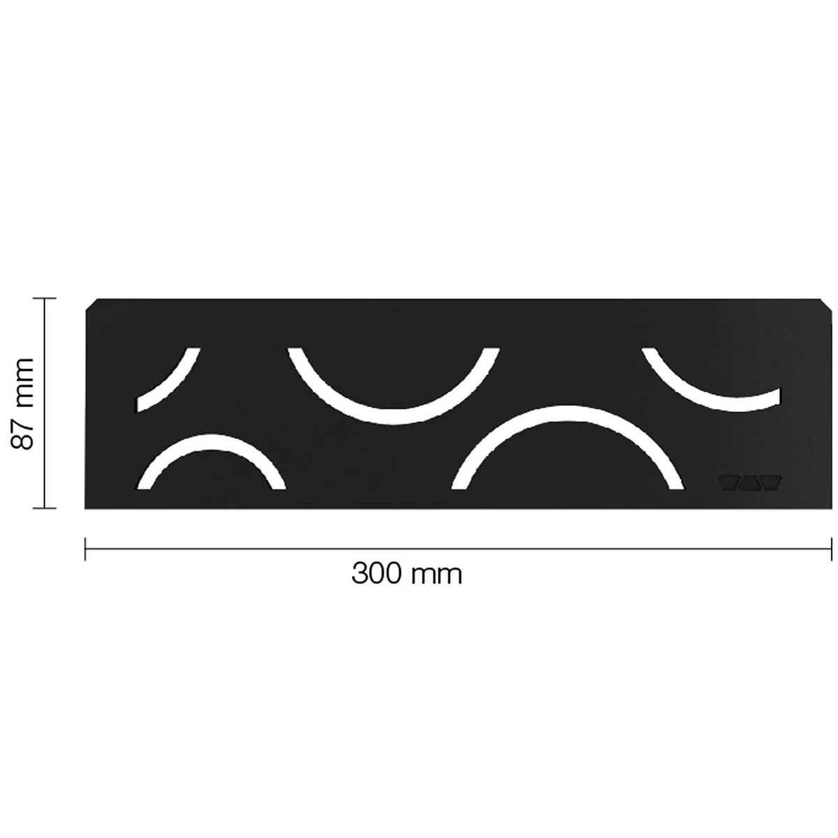 Etagère murale niche Schlüter rectangle 30x8,7cm Curve Graphite