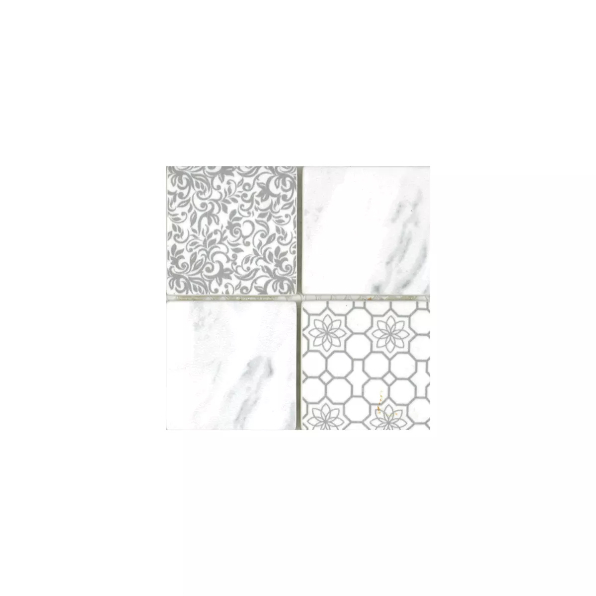 Sample Glasmozaïek Tegels Acapella Carrara Vierkant