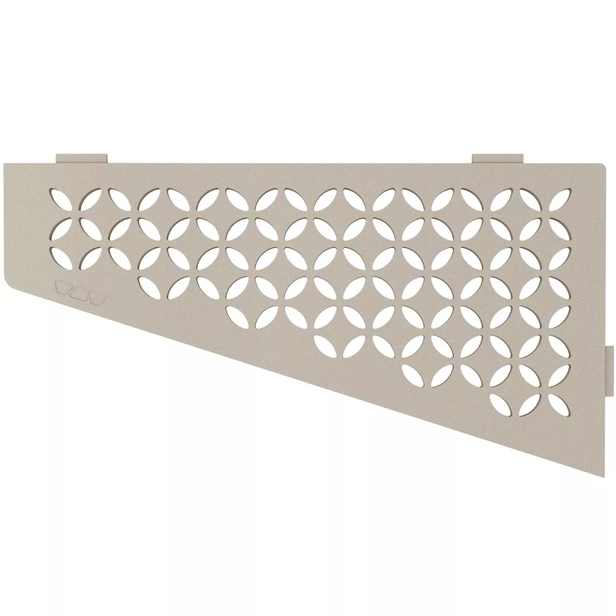 Wandplank doucheplank Schlüter vierkant 15,4x29,5cm Bloemen Crème