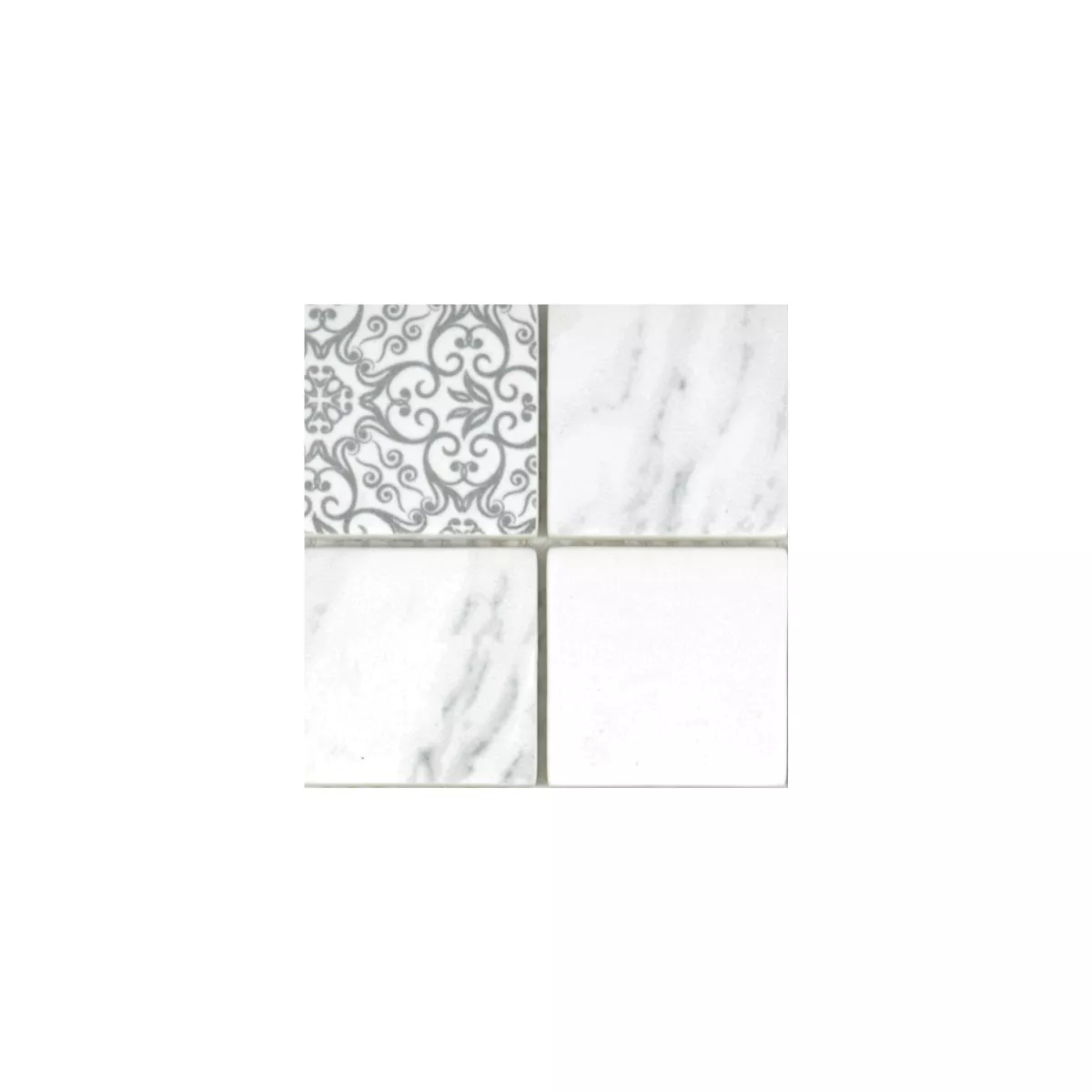 Sample Glasmozaïek Tegels Acapella Carrara Vierkant