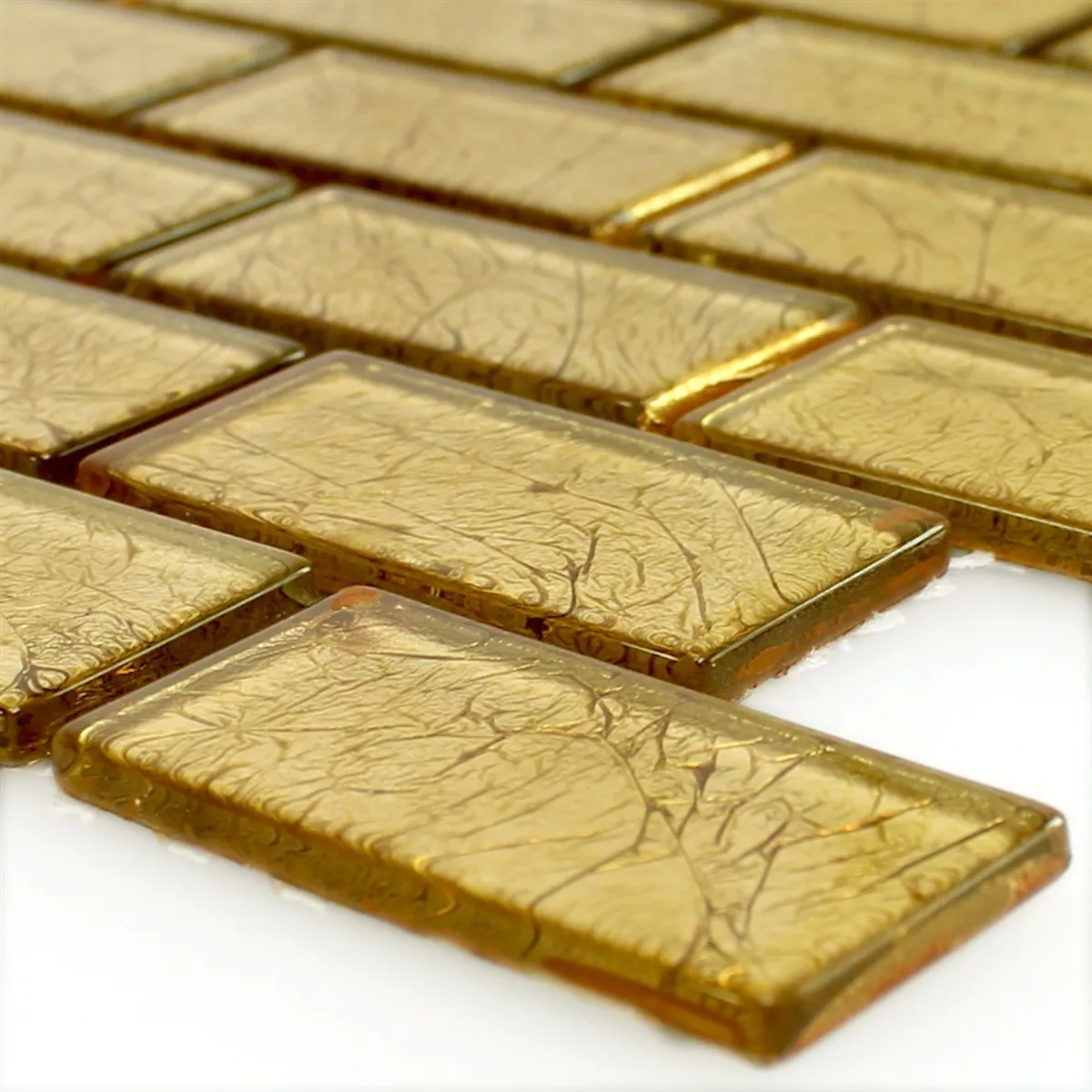 Mosaïque En Verre Carrelage Sophia Or Brick