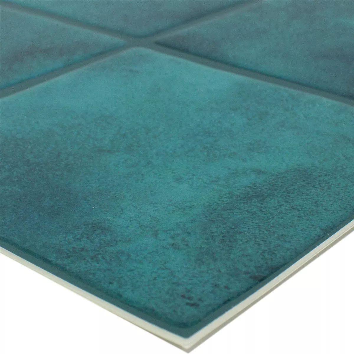 Mosaïque Carrelage Lavin Turquoise Brillant Auto Adhésif