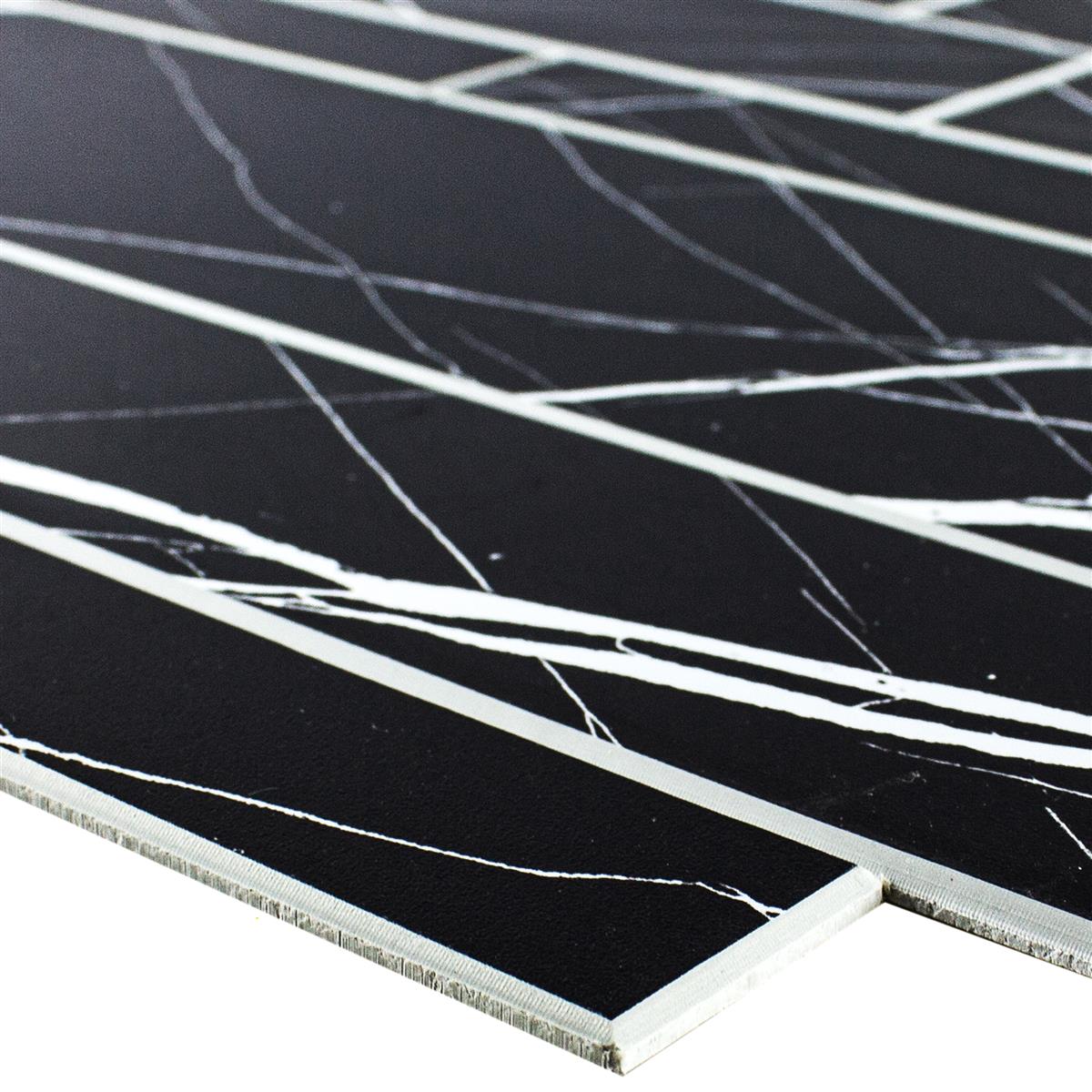 Mosaïque Carrelage Altus Auto Adhésif Pierre Optique Noir