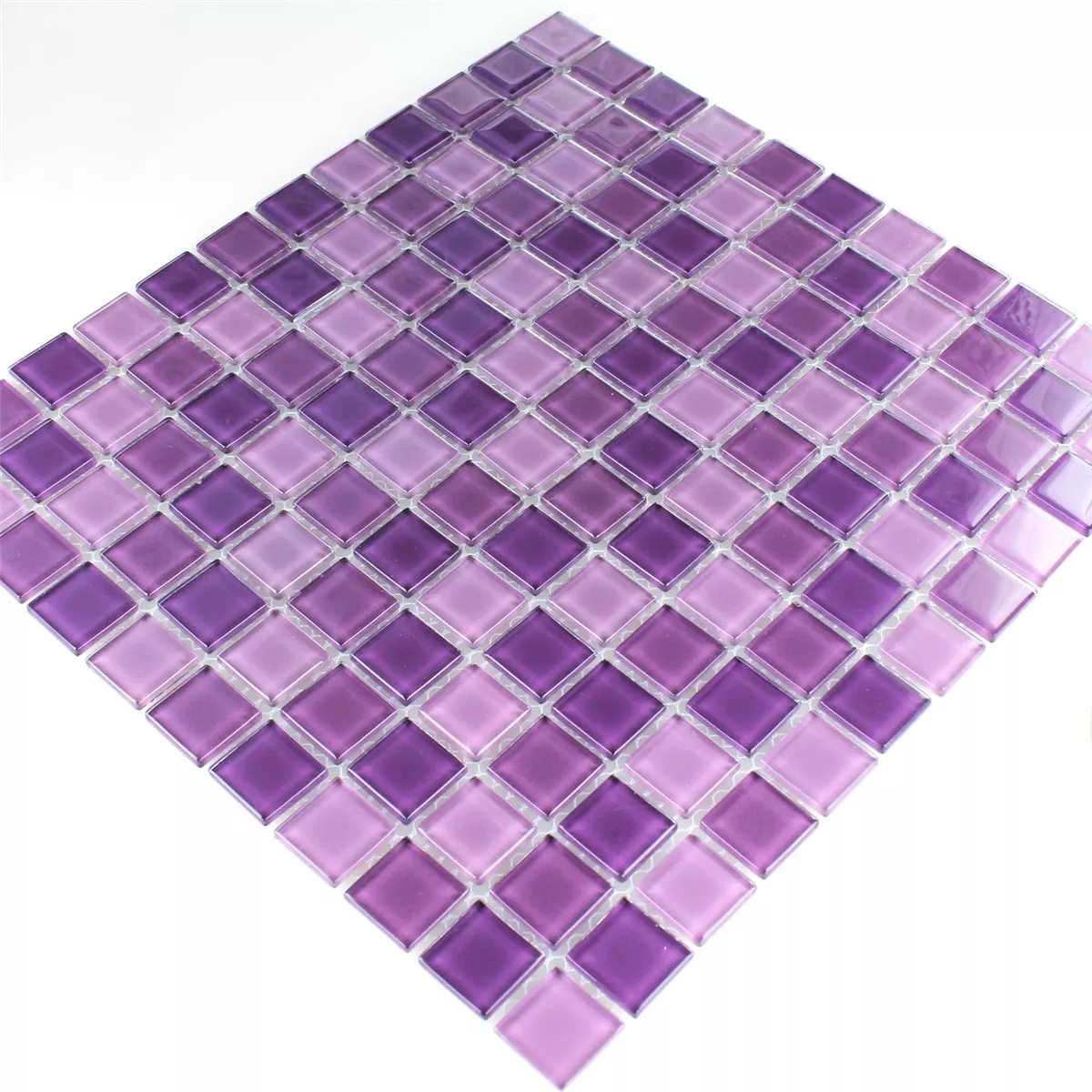 Sample Glasmozaïek Tegels Purper Mix 