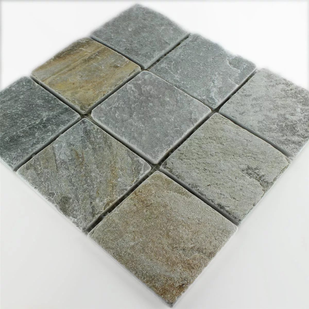 Échantillon Mosaïque Quartzit Beige Gris 