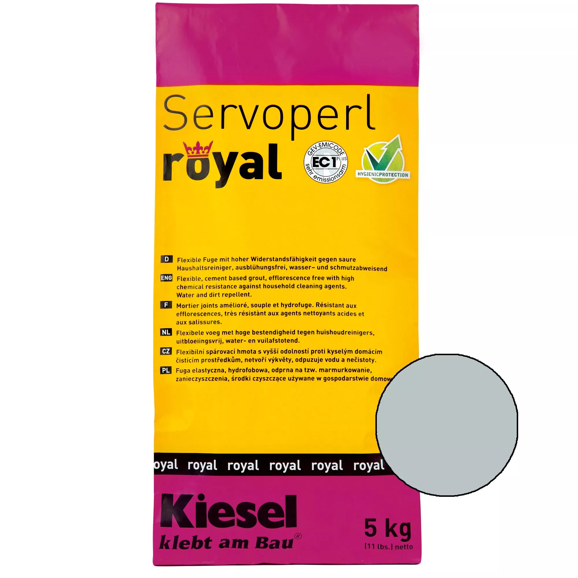 Kiesel Servoperl Royal - Joint Flexible, Hydrofuge Et Anti-salissures (5KG Manhattan)