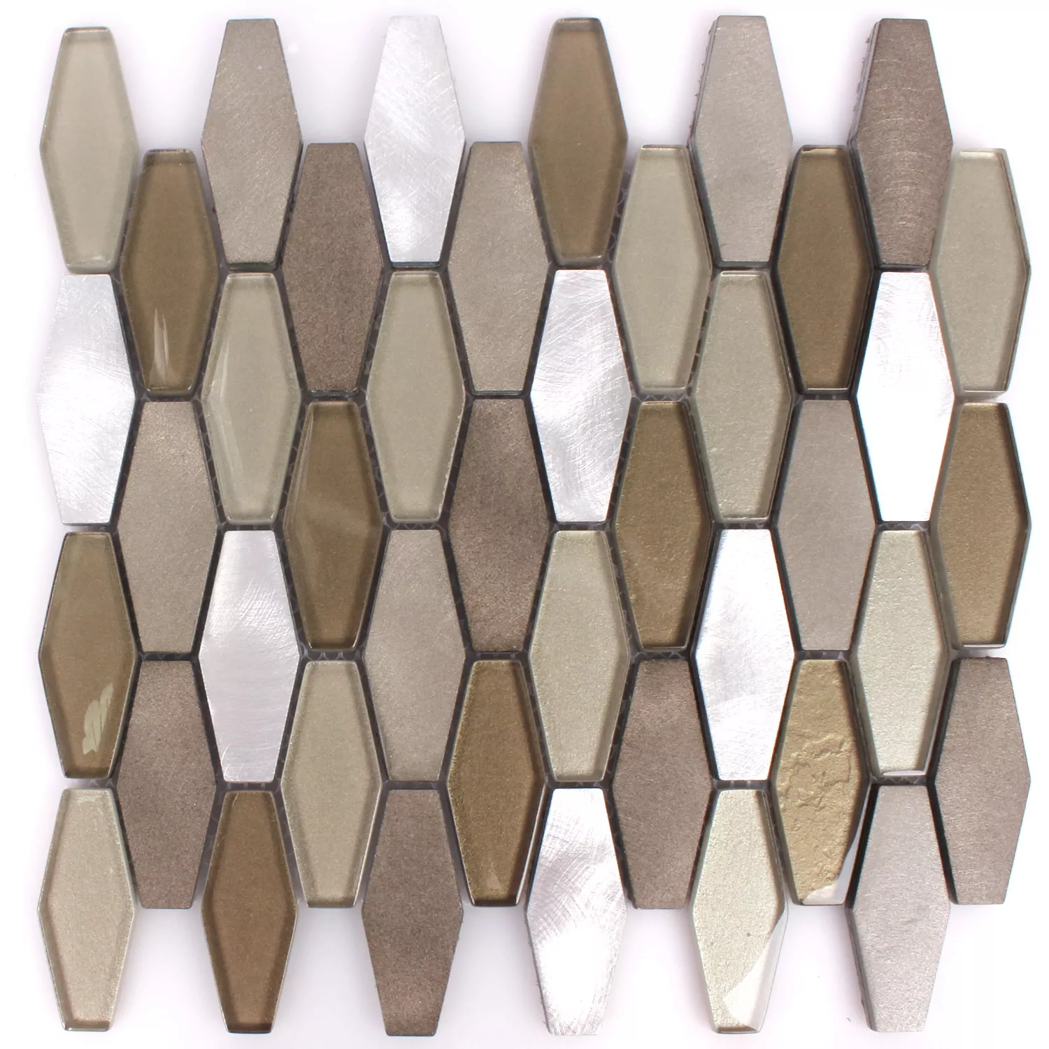 Mosaïque Verre Metal Lupo Hexagone