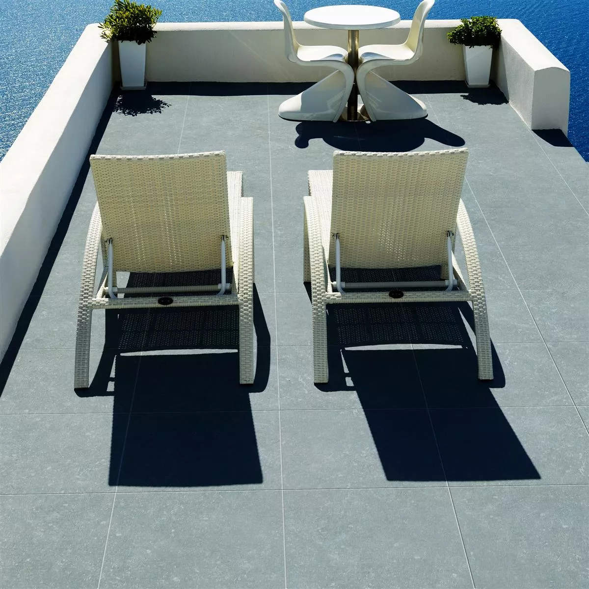 Échantillon Dalles De Terrasse Wilhelm Bluestone Qptique Gris 60x60cm