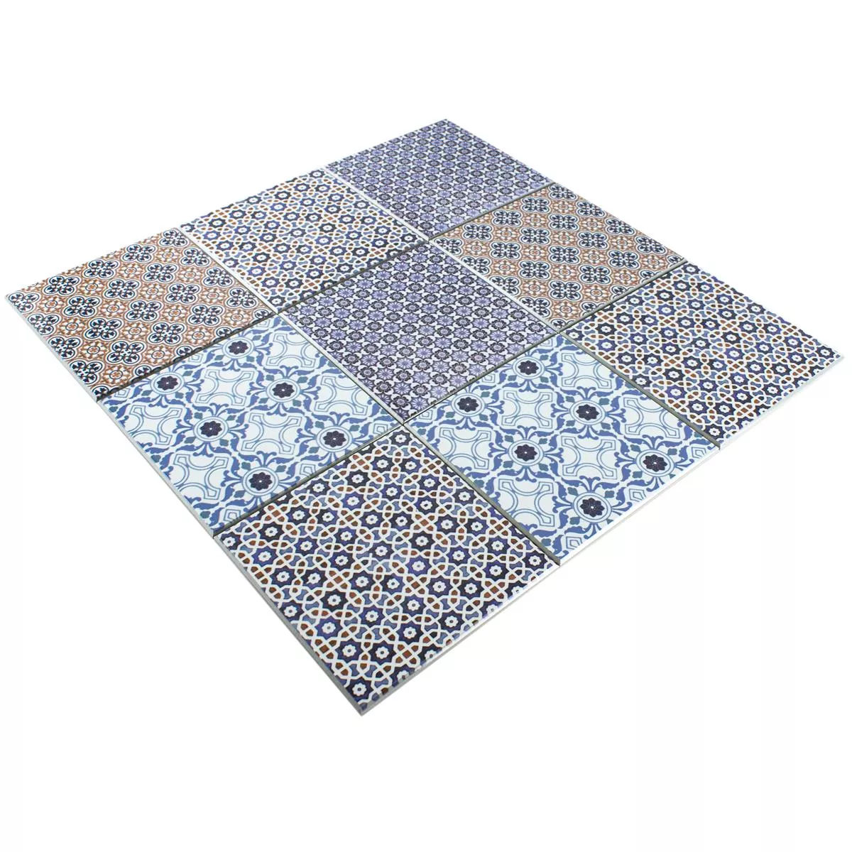 Échantillon Vinyle Mosaïque Carrelage Auto Adhésif Poznan Bleu