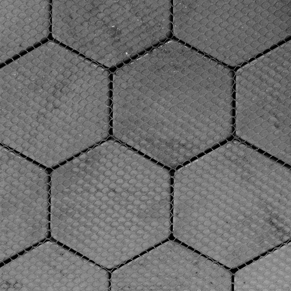 Glasmozaïek Tegels Andalucia Hexagon Zwart
