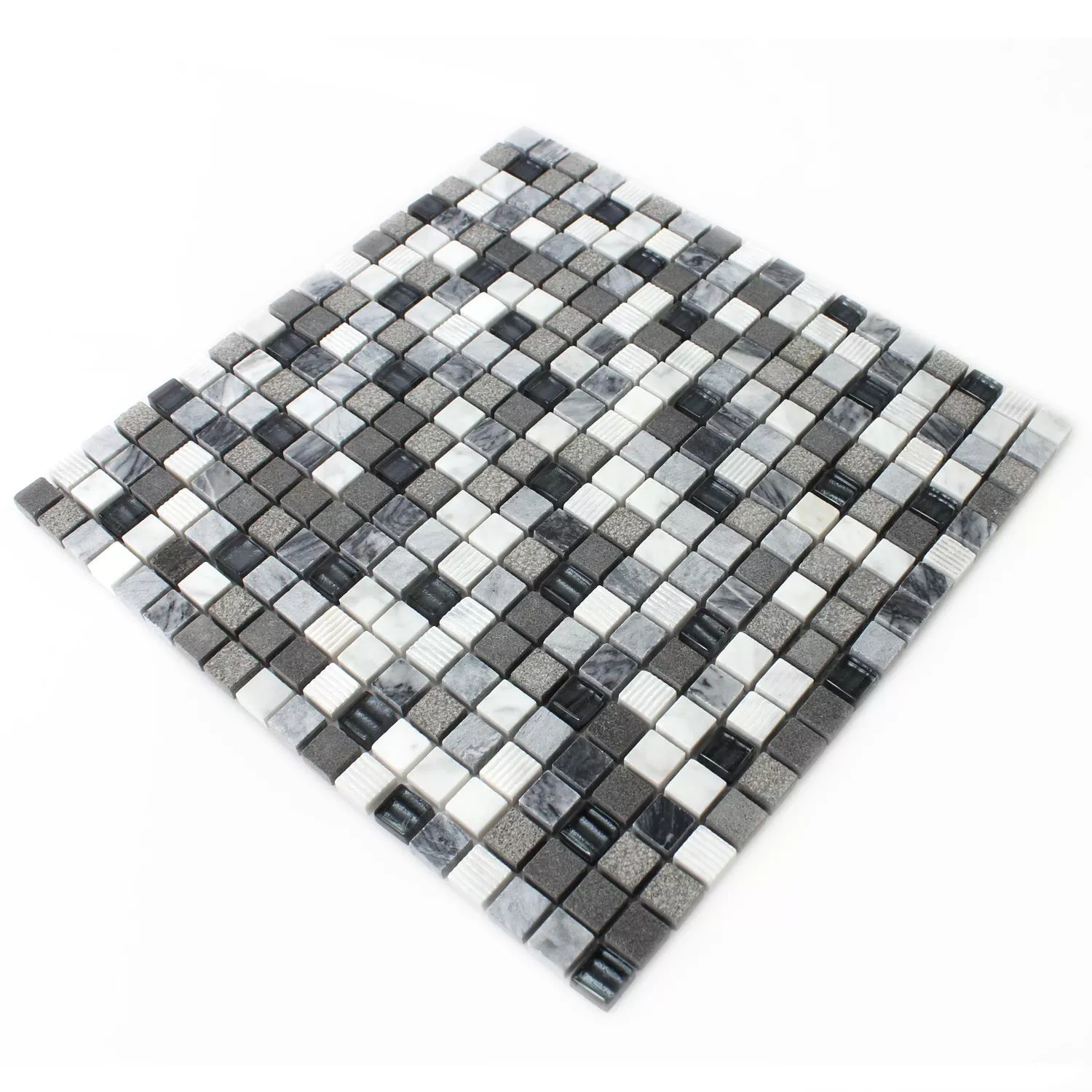 Échantillon Mosaïque Verre Pierre Naturelle Kodiak Gris Mix