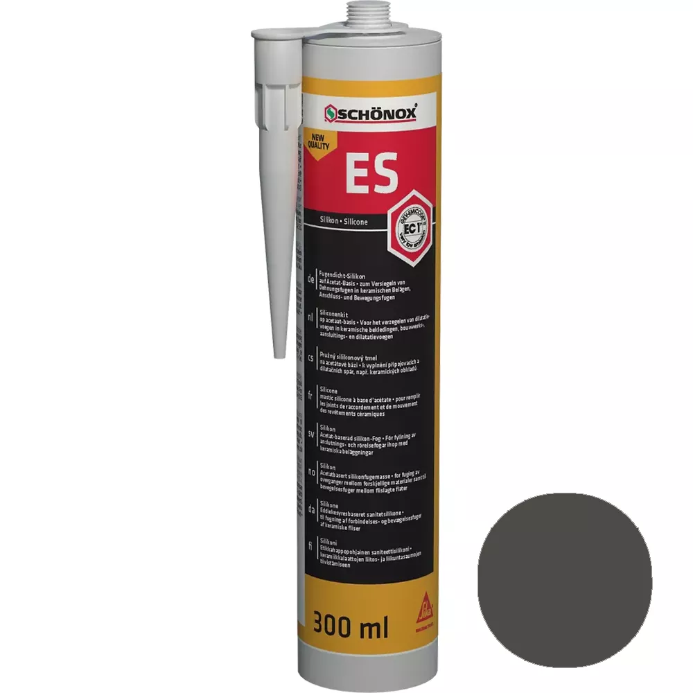 Silicone D'étanchéité Pour Joints Schönox ES Gris Foncé (300 Ml) Silicone D'étanchéité Pour Joints Schönox ES Gris Foncé (300 Ml)