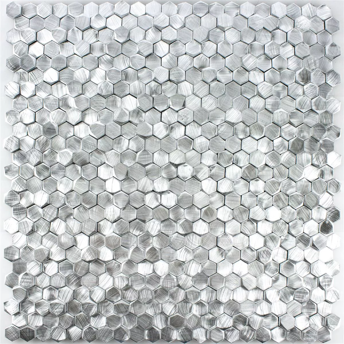 Aluminium Metaal Mozaïektegel McAllen Zilver