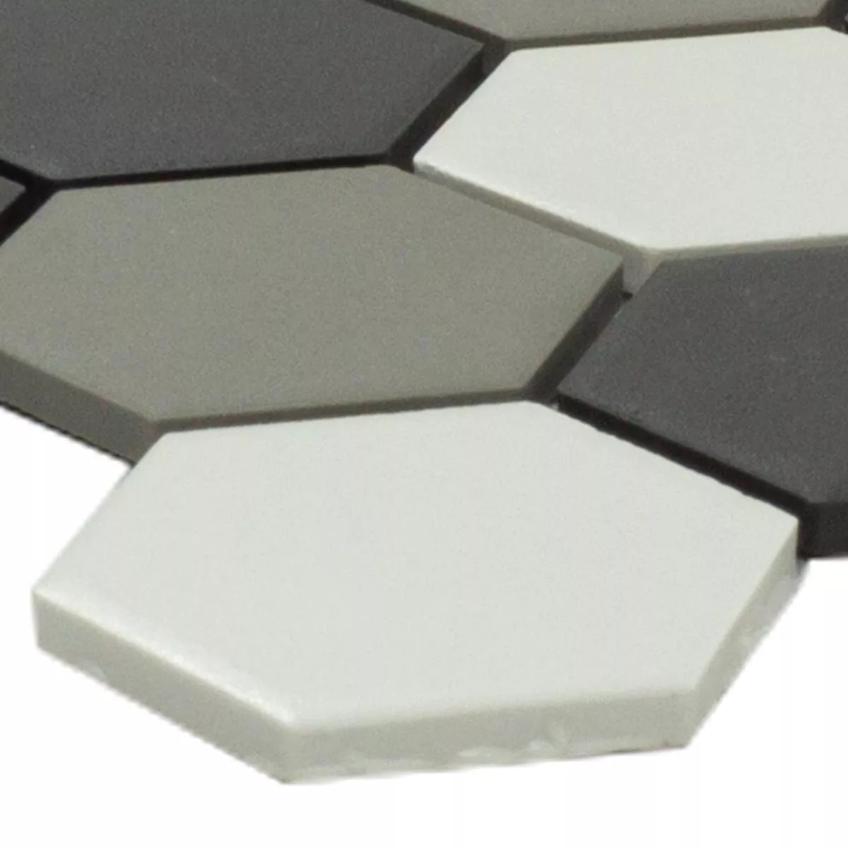 Céramique Mosaïque Carrelage Hexagone Bern Noir Blanc Céramique Mosaïque Carrelage Hexagone Bern Noir Blanc