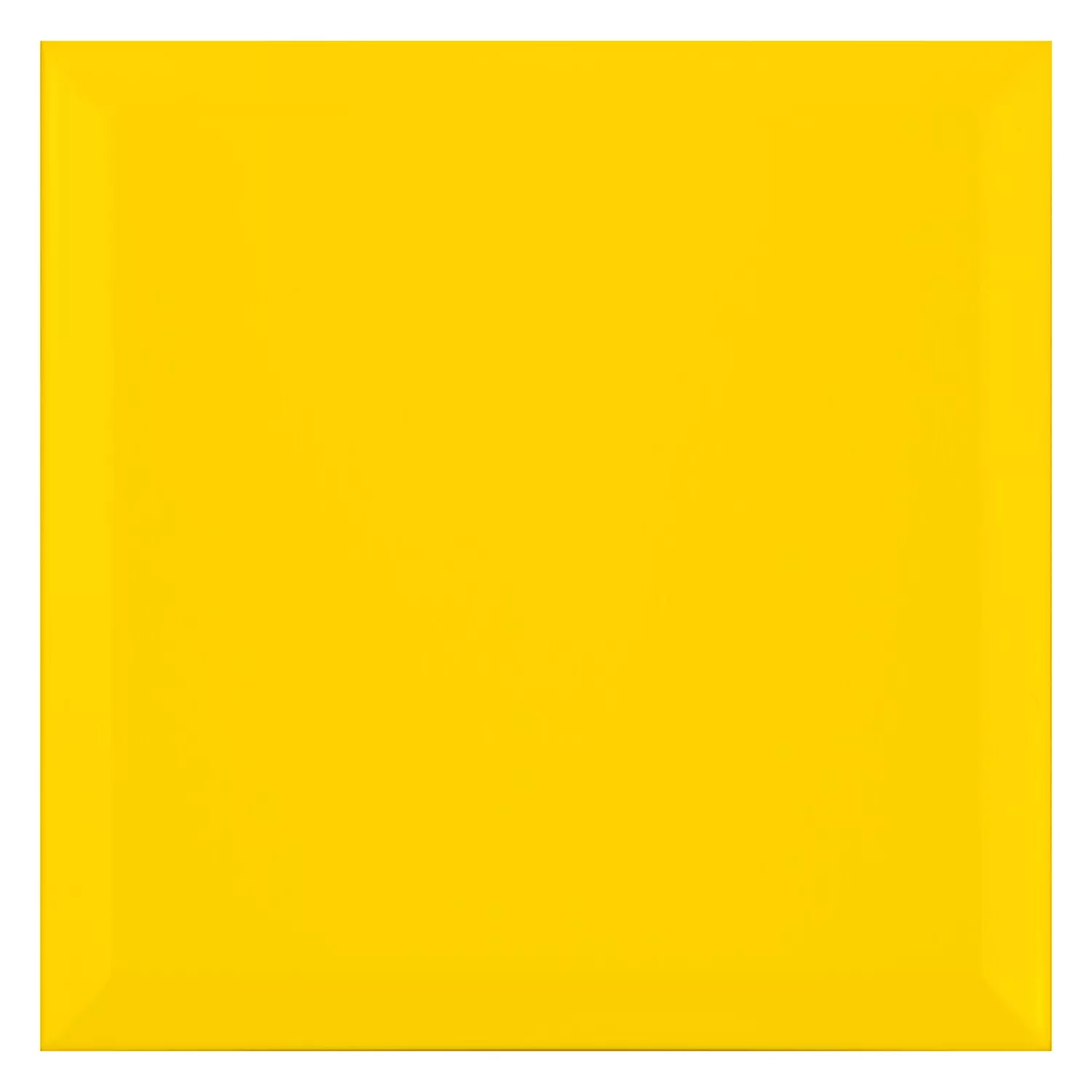 Carrelage métro Jaune Mat 20x20 cm Avec Facette Freetown Sol