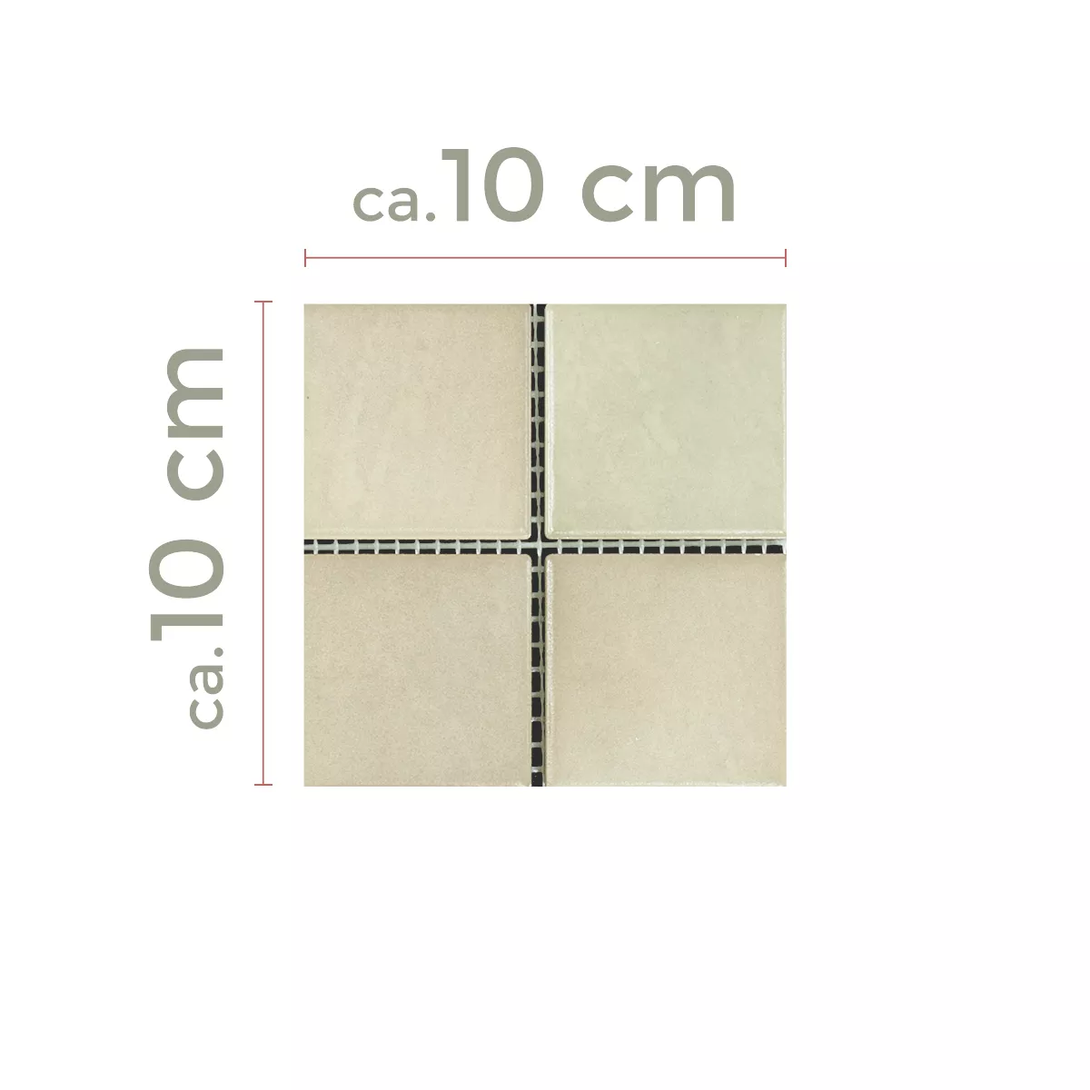 Échantillon Céramique Mosaïque Carrelage Palazzia Beige