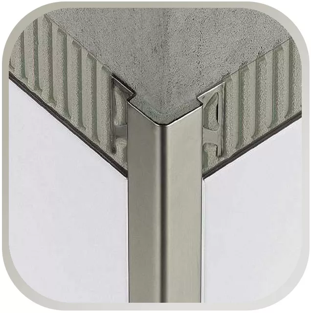 Profil d'angle protection des bords en acier inoxydable