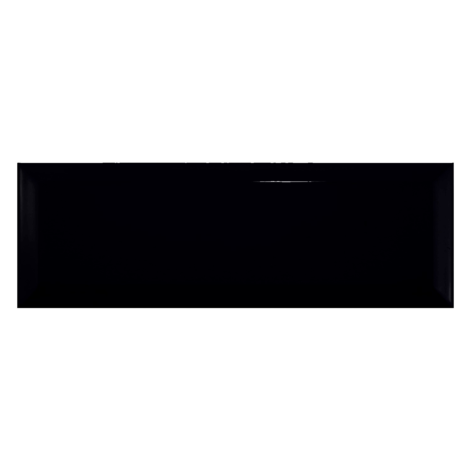 Carrelage métro Noir Brillant 10x30 cm Avec Facette El Paso Negro