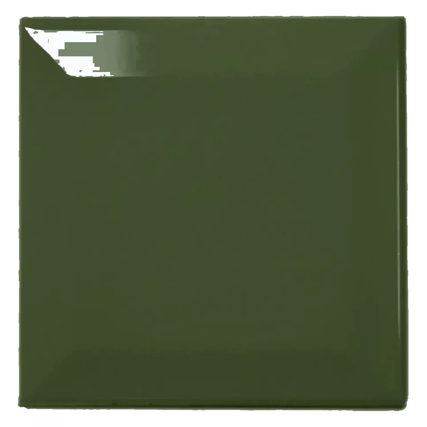 Metro tegel Groen Glanzend 10x10 cm Met Facet Catarina Botella