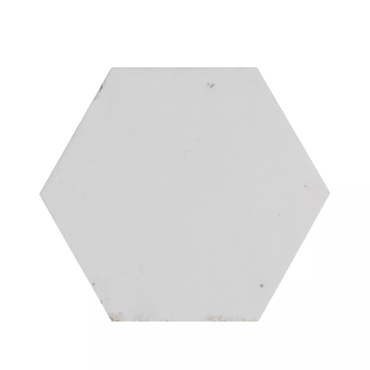 Lorino Blanc Brillant Hexagone 18,2x21 cm