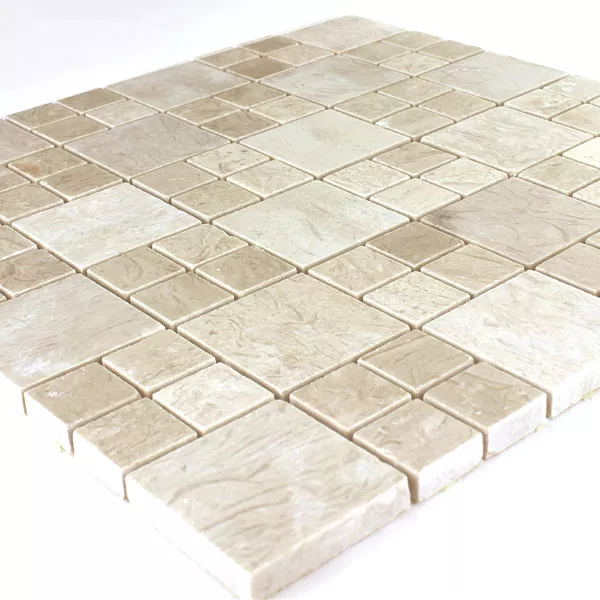 Mosaïque Pierre Naturelle Marbré Elegance Beige Poli