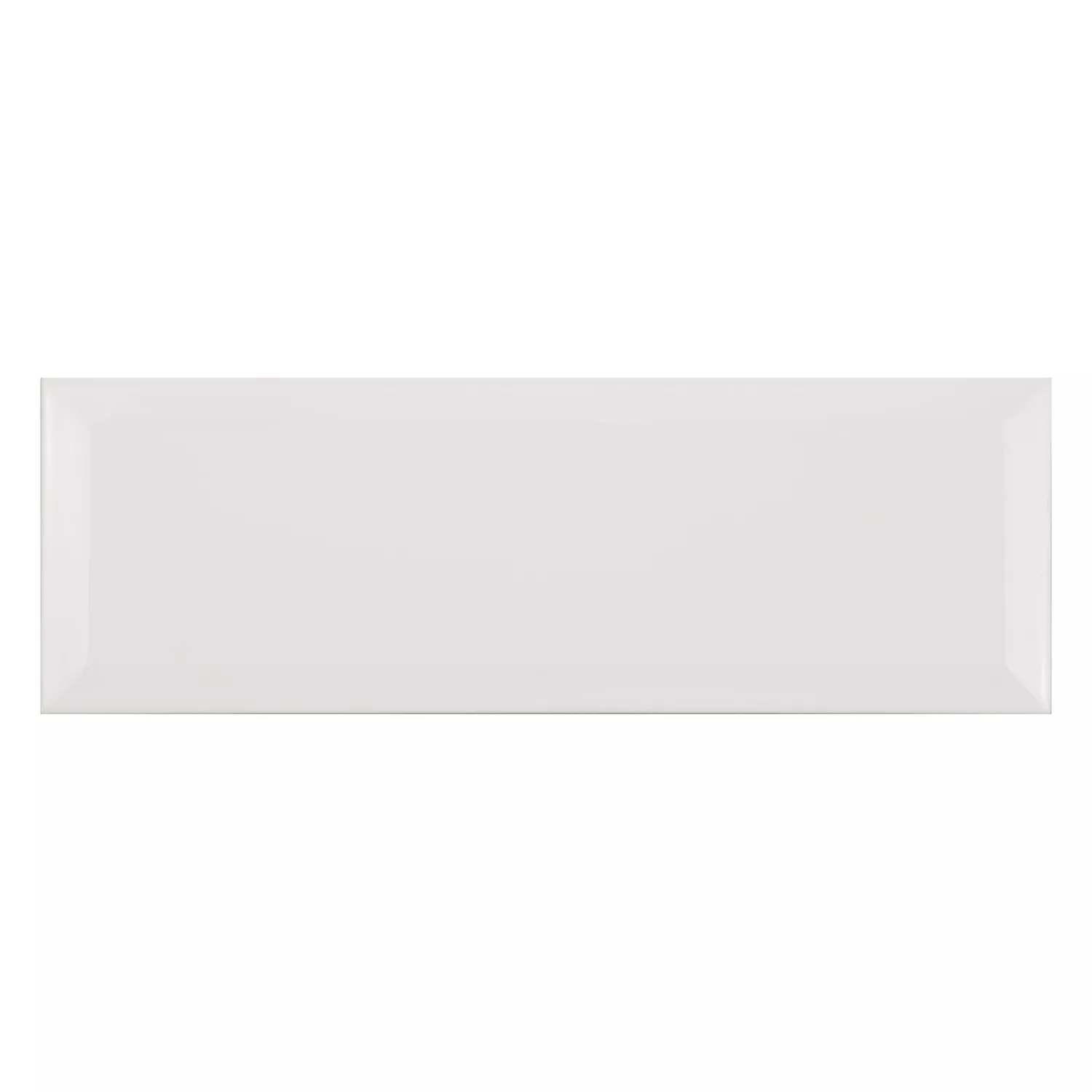 Metro tegel Wit Mat 10x30 cm Met Facet El Paso Blanco