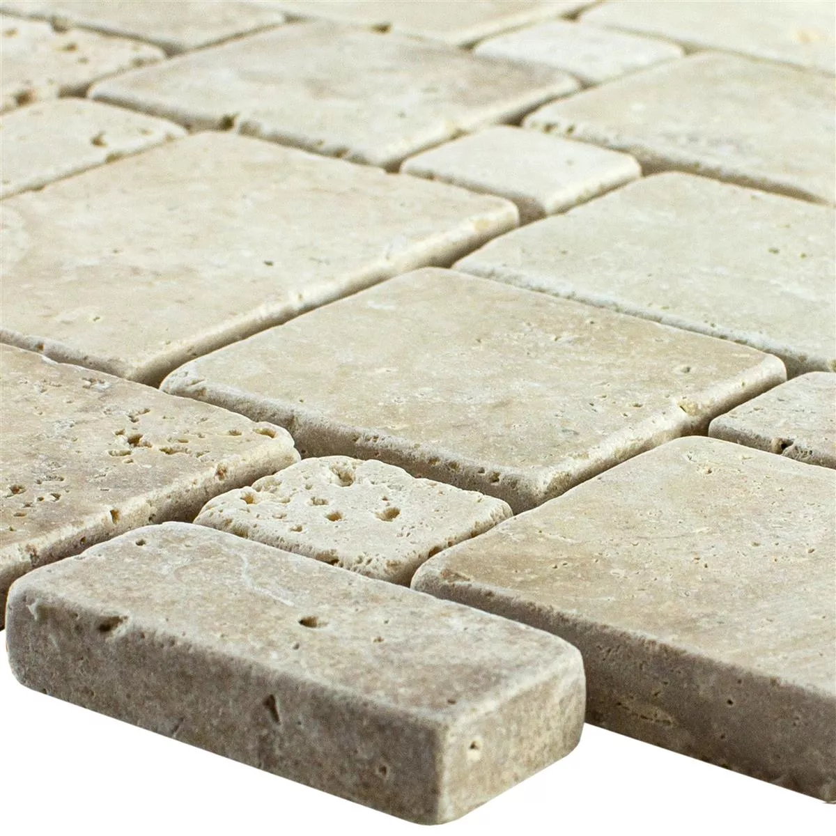 Natuursteen Travertin Mozaïektegel LaGrange Beige Natuursteen Travertin Mozaïektegel LaGrange Beige