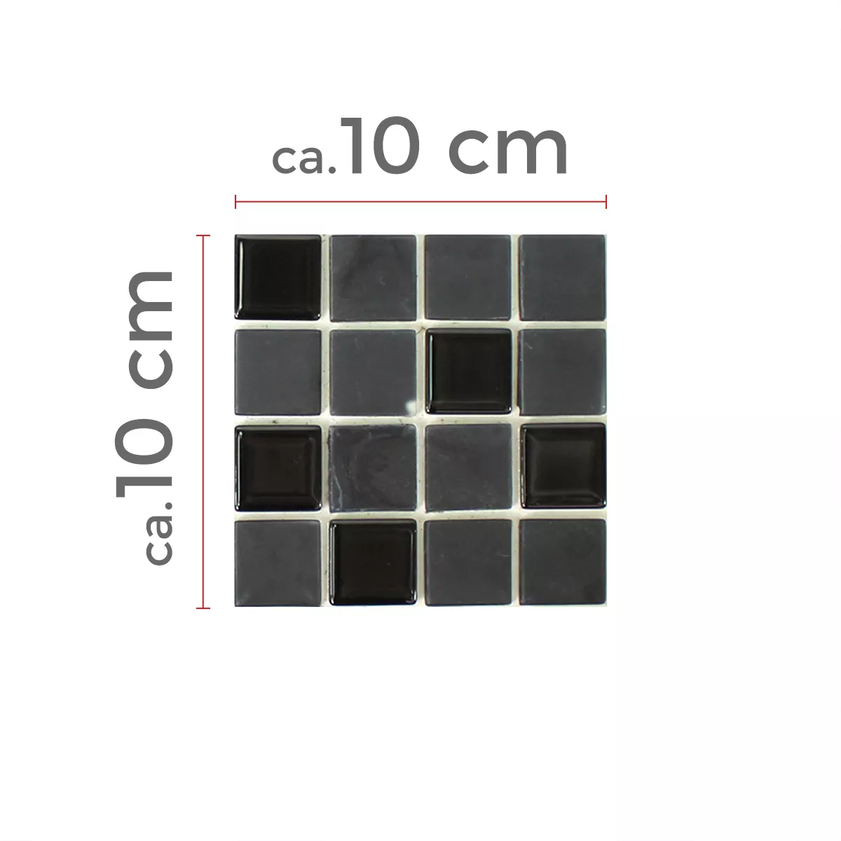 Sample Zelfklevende Glasmozaïek Zwart Uni
