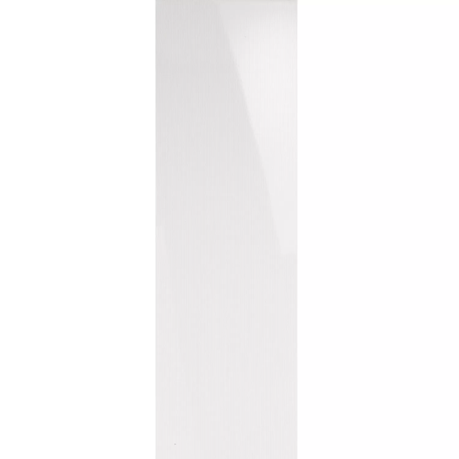 Échantillon Carrelage Mural Pelin Blanc Rayé Brillant 30x90cm