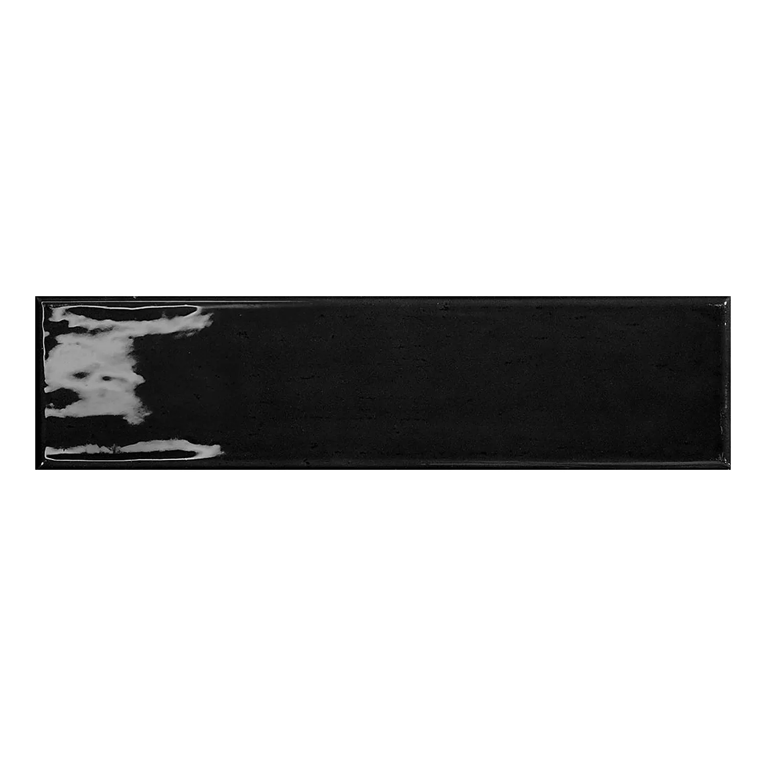 Capena Noir Brillant Rustique 7,5x30 cm Negro